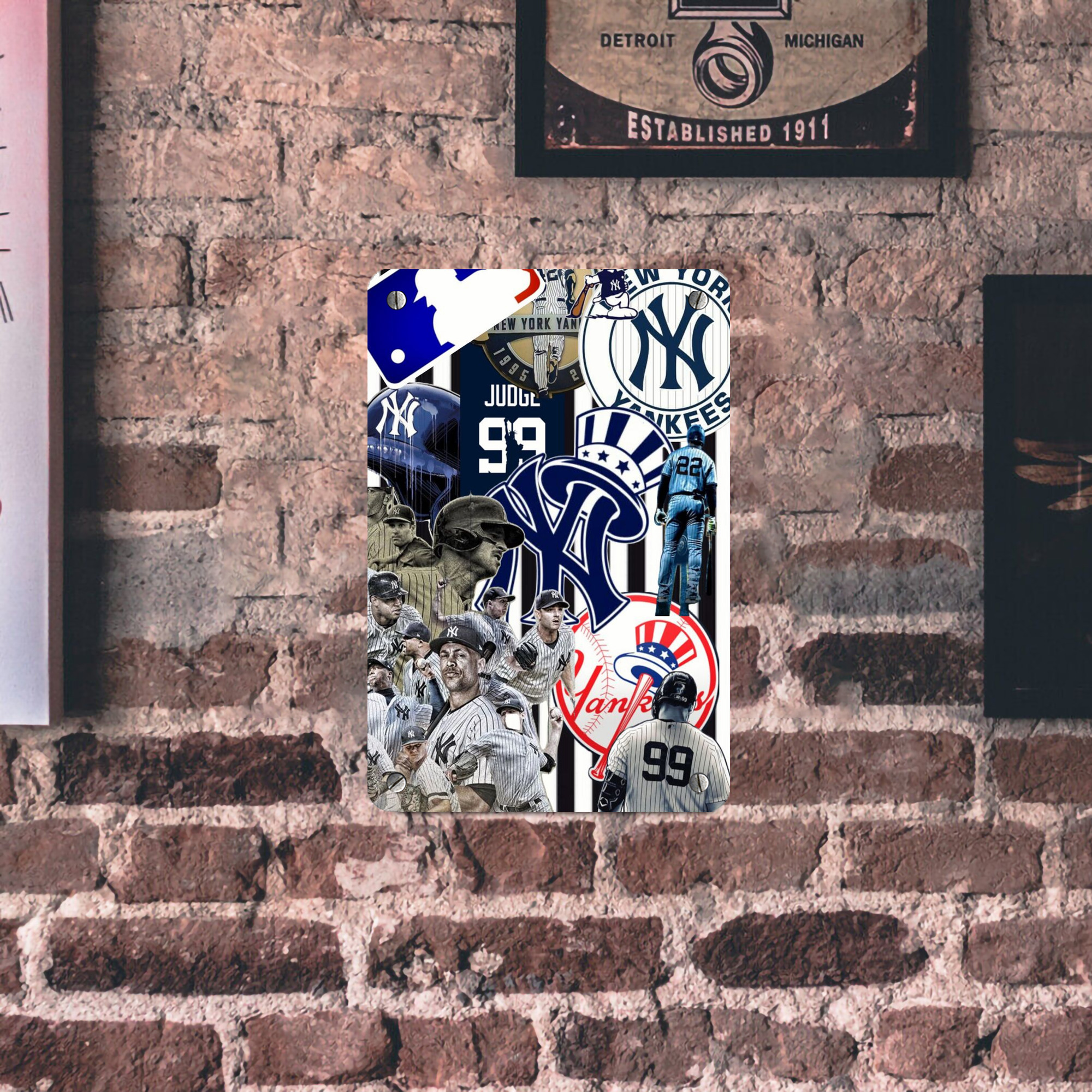 New York Yankees 138 Metal Tin Sign 8x12inch - High-Quality Full-Print Decorative Wall Art, Durable Rust-Resistant Metal Plaque For Living Room, Bedroom, Kitchen, Office, Bar Décor