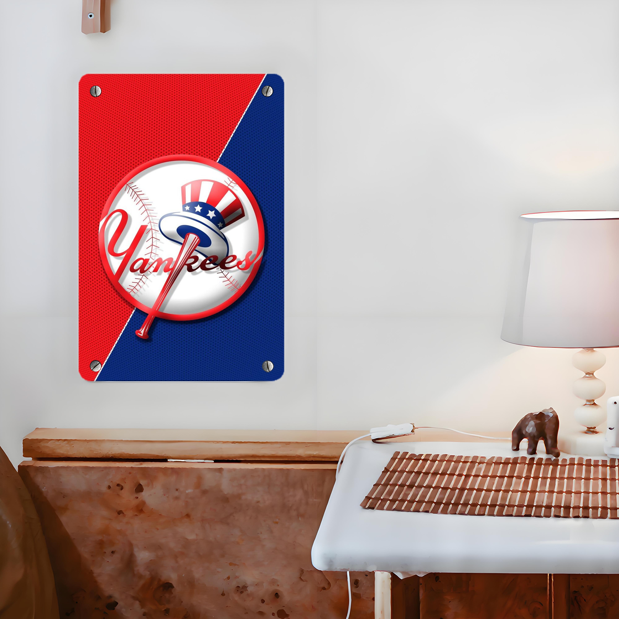 New York Yankees 148 Metal Tin Sign 8x12inch - High-Quality Full-Print Decorative Wall Art, Durable Rust-Resistant Metal Plaque For Living Room, Bedroom, Kitchen, Office, Bar Décor