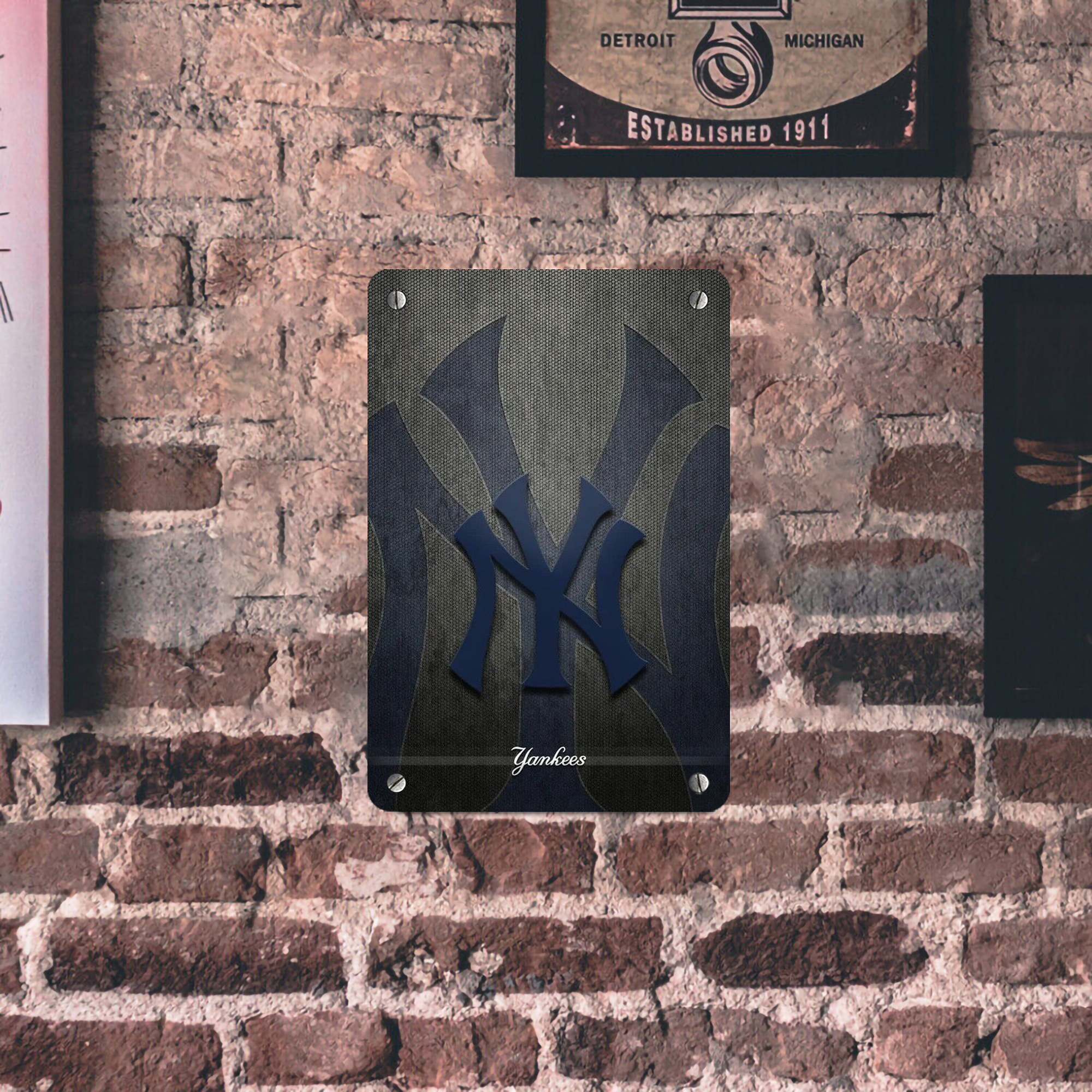 New York Yankees 153 Metal Tin Sign 8x12inch - High-Quality Full-Print Decorative Wall Art, Durable Rust-Resistant Metal Plaque For Living Room, Bedroom, Kitchen, Office, Bar Décor