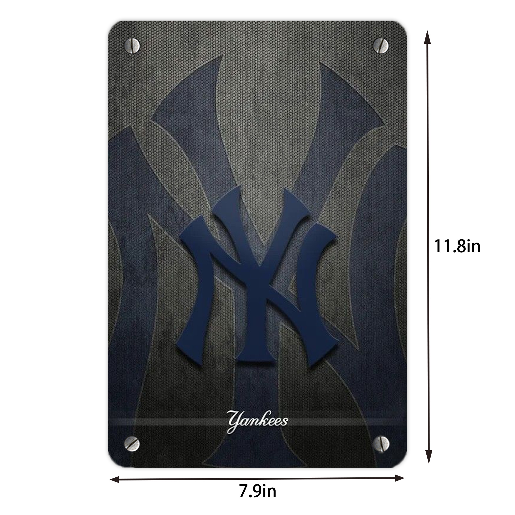 New York Yankees 153 Metal Tin Sign 8x12inch - High-Quality Full-Print Decorative Wall Art, Durable Rust-Resistant Metal Plaque For Living Room, Bedroom, Kitchen, Office, Bar Décor