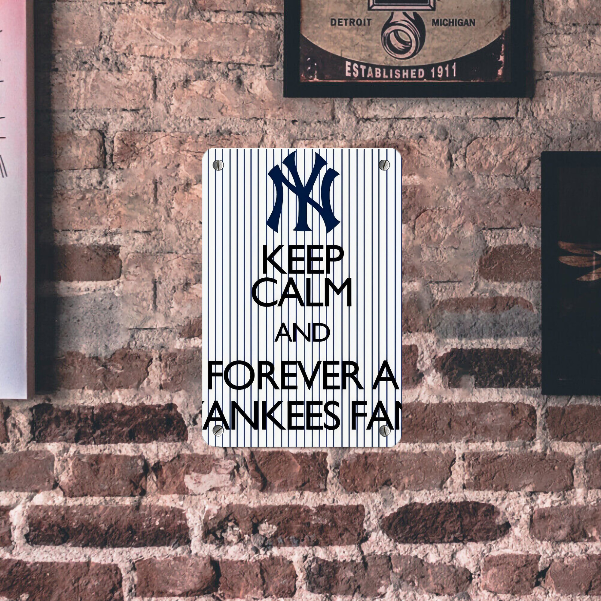New York Yankees 158 Metal Tin Sign 8x12inch - High-Quality Full-Print Decorative Wall Art, Durable Rust-Resistant Metal Plaque For Living Room, Bedroom, Kitchen, Office, Bar Décor