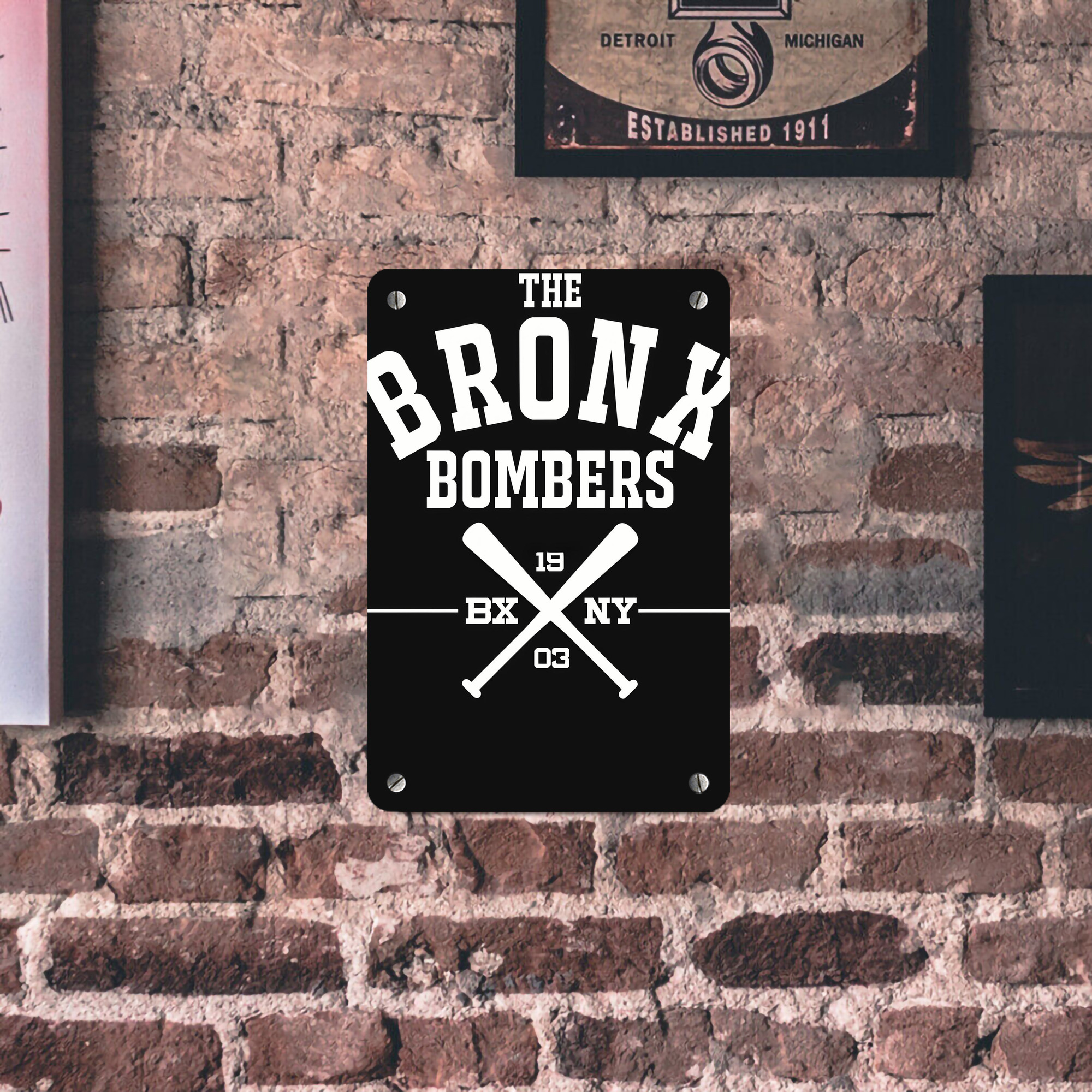 New York Yankees 163 Metal Tin Sign 8x12inch - High-Quality Full-Print Decorative Wall Art, Durable Rust-Resistant Metal Plaque For Living Room, Bedroom, Kitchen, Office, Bar Décor