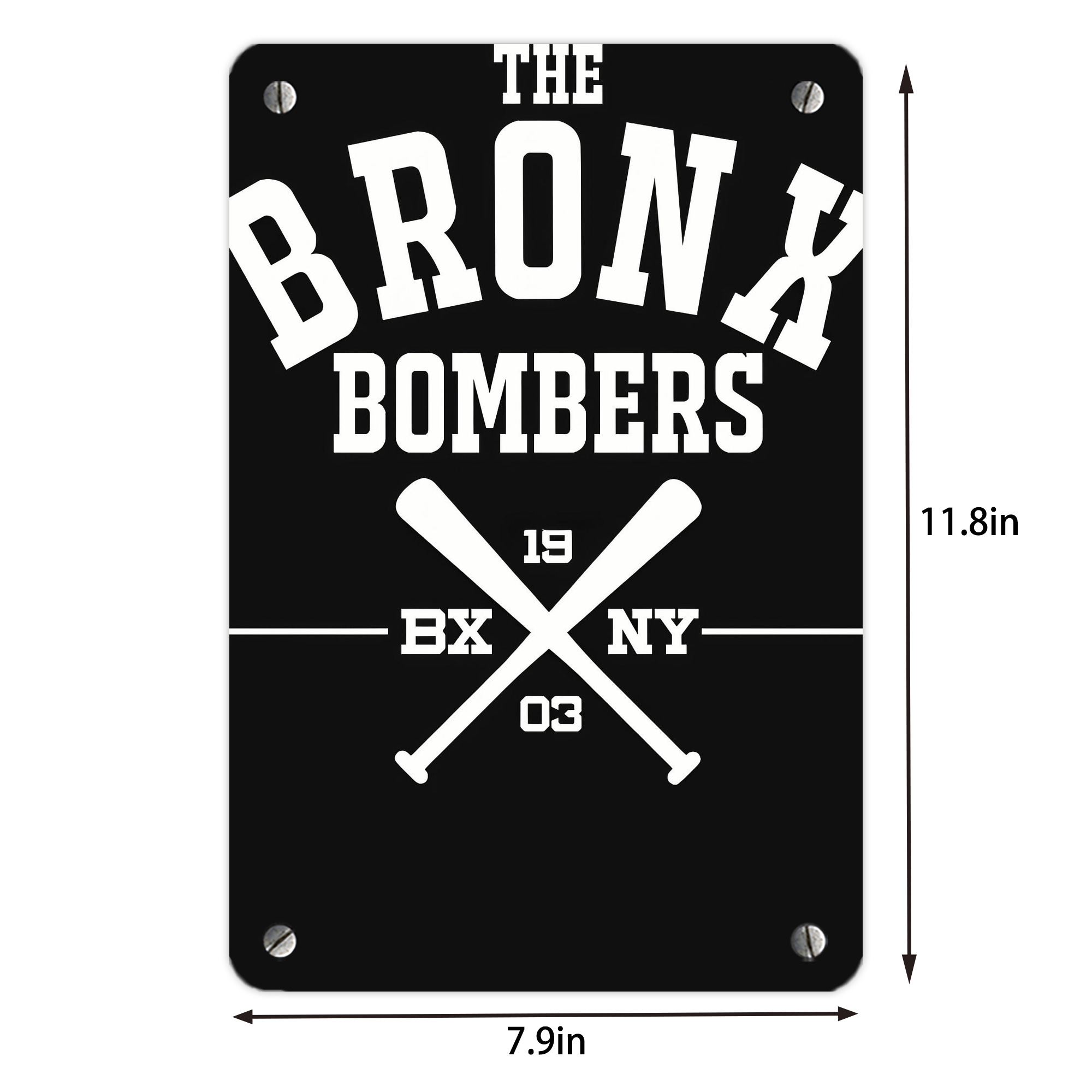 New York Yankees 163 Metal Tin Sign 8x12inch - High-Quality Full-Print Decorative Wall Art, Durable Rust-Resistant Metal Plaque For Living Room, Bedroom, Kitchen, Office, Bar Décor