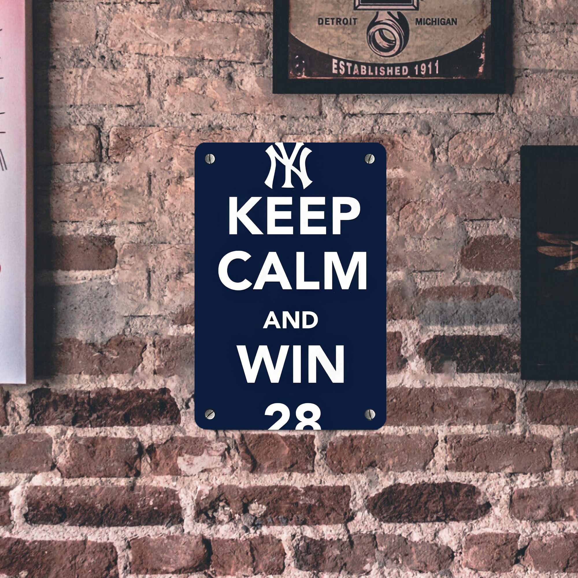 New York Yankees 169 Metal Tin Sign 8x12inch - High-Quality Full-Print Decorative Wall Art, Durable Rust-Resistant Metal Plaque For Living Room, Bedroom, Kitchen, Office, Bar Décor