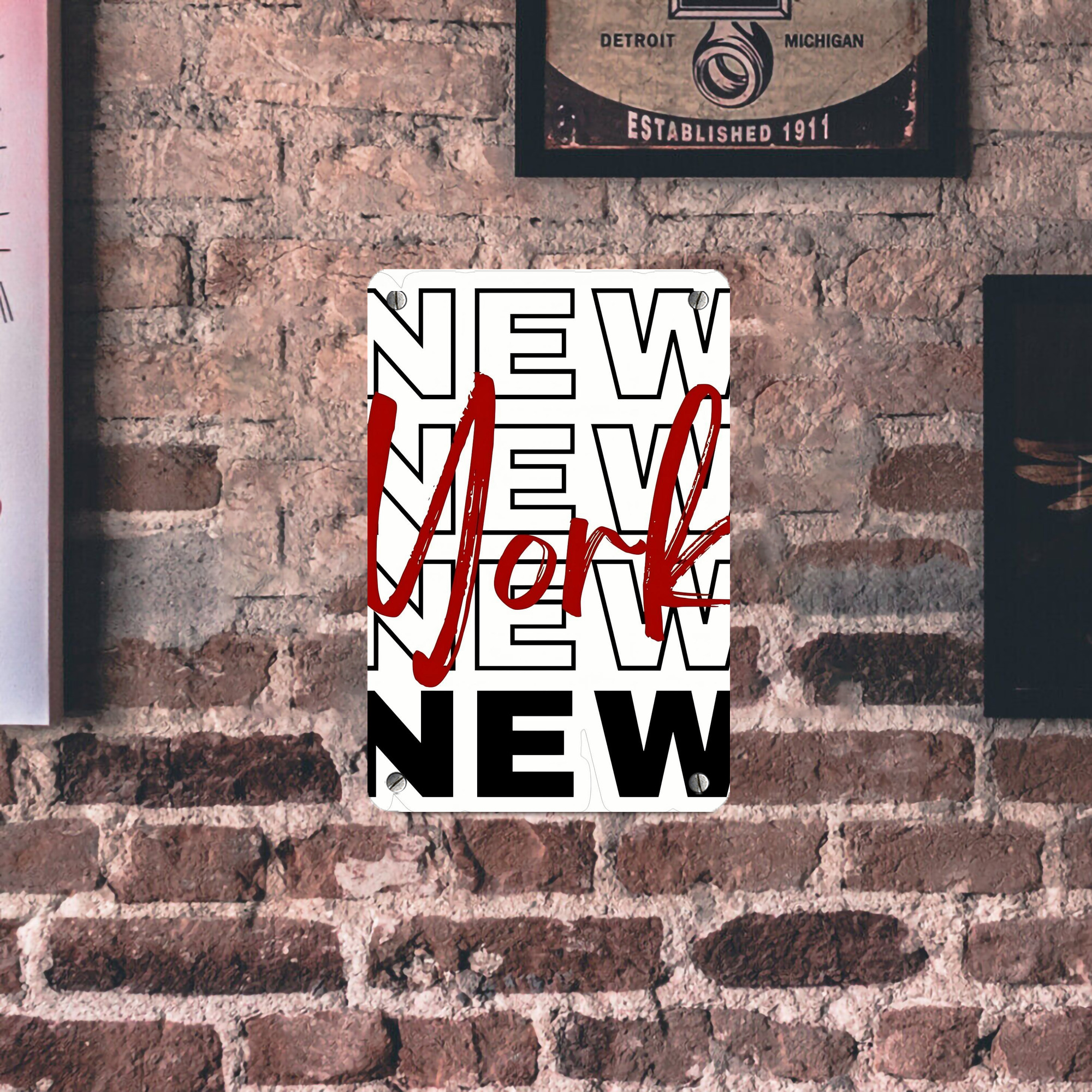 New York Yankees 176 Metal Tin Sign 8x12inch - High-Quality Full-Print Decorative Wall Art, Durable Rust-Resistant Metal Plaque For Living Room, Bedroom, Kitchen, Office, Bar Décor