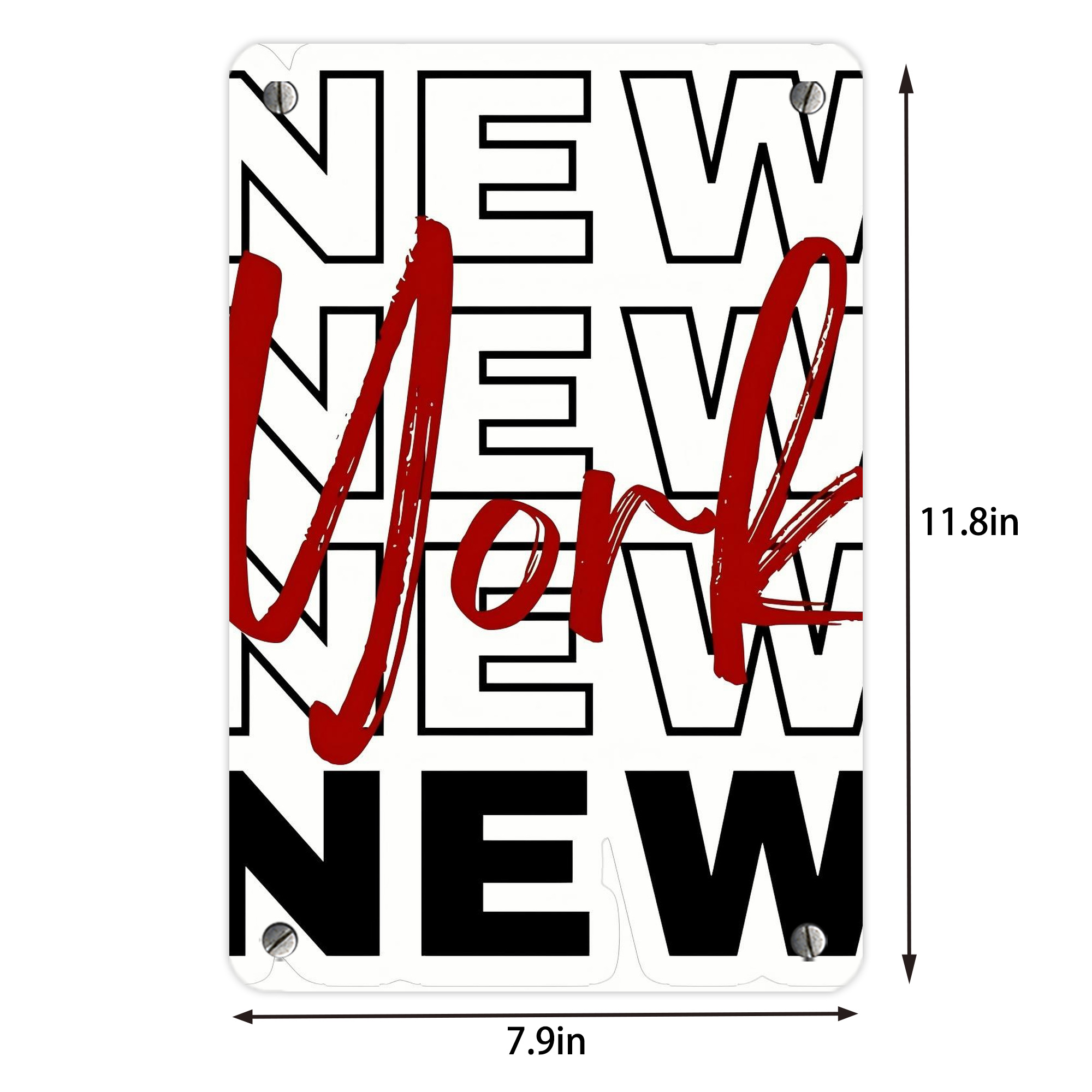 New York Yankees 176 Metal Tin Sign 8x12inch - High-Quality Full-Print Decorative Wall Art, Durable Rust-Resistant Metal Plaque For Living Room, Bedroom, Kitchen, Office, Bar Décor