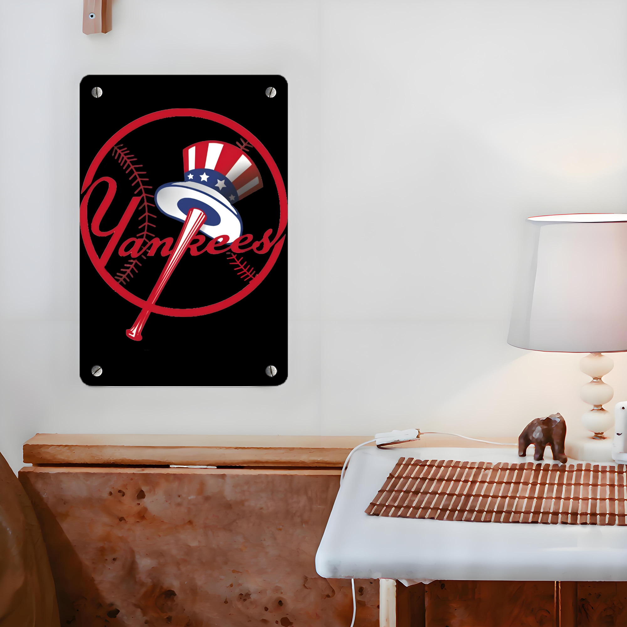 New York Yankees 188 Metal Tin Sign 8x12inch - High-Quality Full-Print Decorative Wall Art, Durable Rust-Resistant Metal Plaque For Living Room, Bedroom, Kitchen, Office, Bar Décor