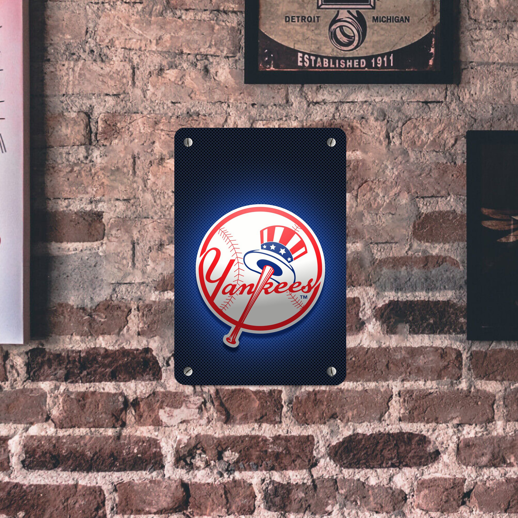 New York Yankees 193 Metal Tin Sign 8x12inch - High-Quality Full-Print Decorative Wall Art, Durable Rust-Resistant Metal Plaque For Living Room, Bedroom, Kitchen, Office, Bar Décor