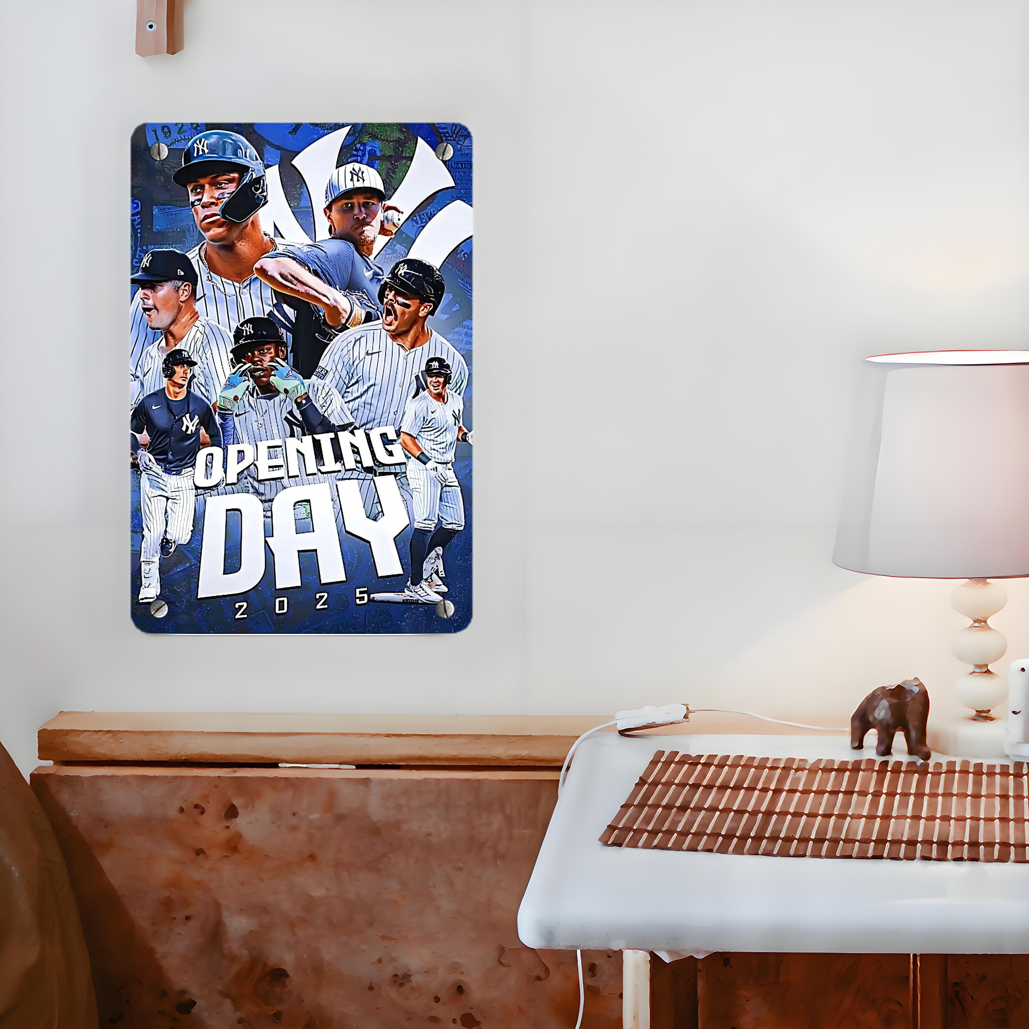 New York Yankees 215 Metal Tin Sign 8x12inch - High-Quality Full-Print Decorative Wall Art, Durable Rust-Resistant Metal Plaque For Living Room, Bedroom, Kitchen, Office, Bar Décor