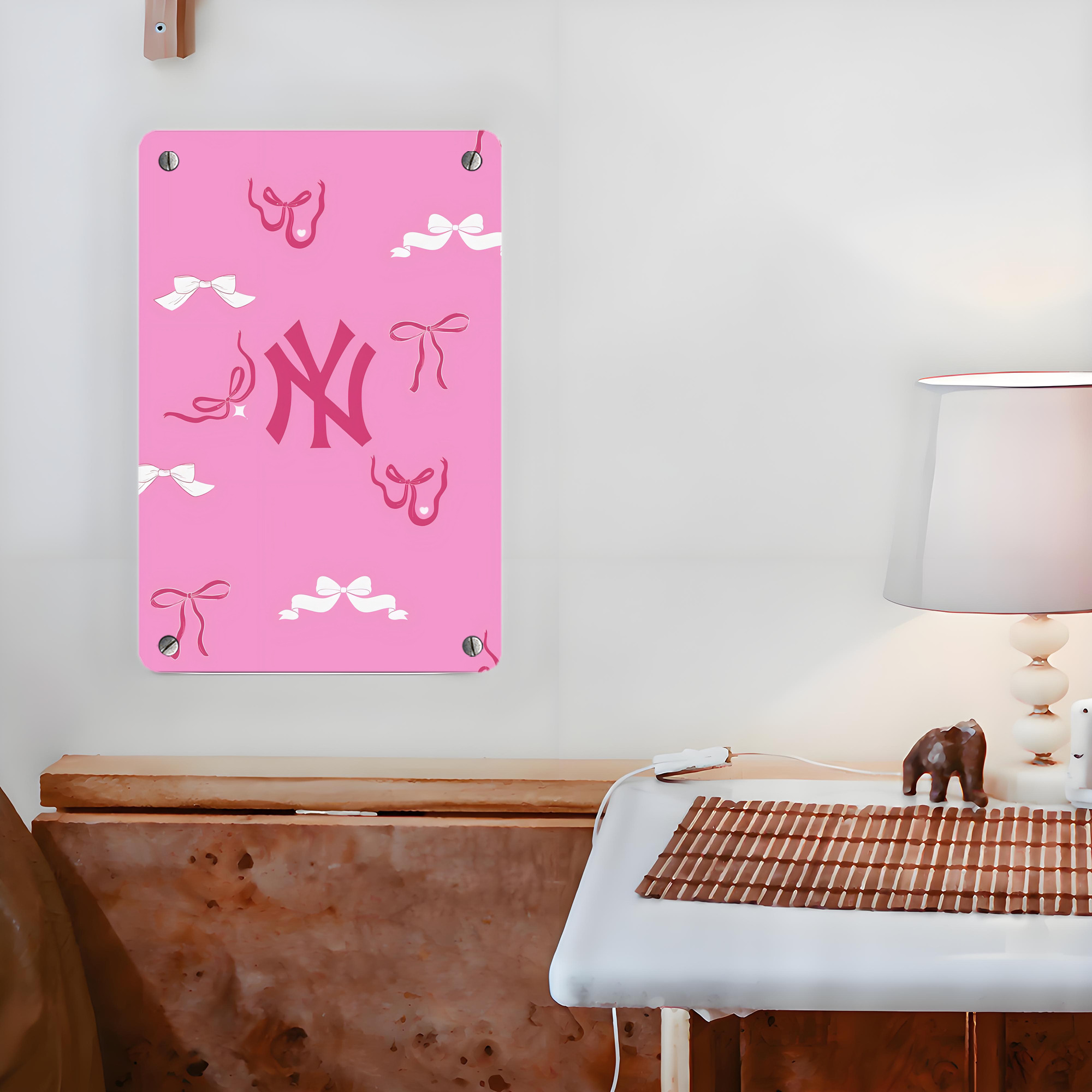 New York Yankees 220 Metal Tin Sign 8x12inch - High-Quality Full-Print Decorative Wall Art, Durable Rust-Resistant Metal Plaque For Living Room, Bedroom, Kitchen, Office, Bar Décor