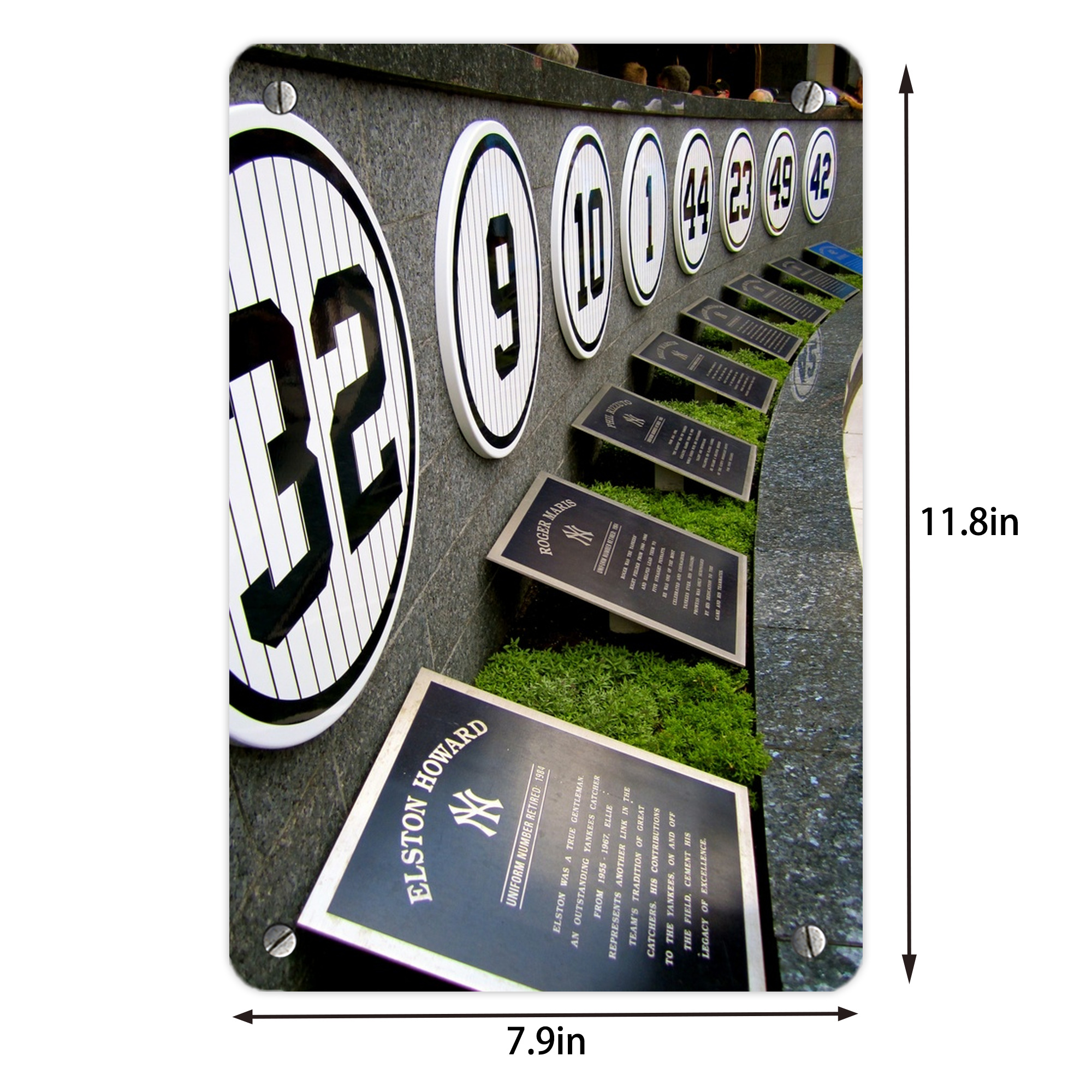 New York Yankees 253 Metal Tin Sign 8x12inch - High-Quality Full-Print Decorative Wall Art, Durable Rust-Resistant Metal Plaque For Living Room, Bedroom, Kitchen, Office, Bar Décor