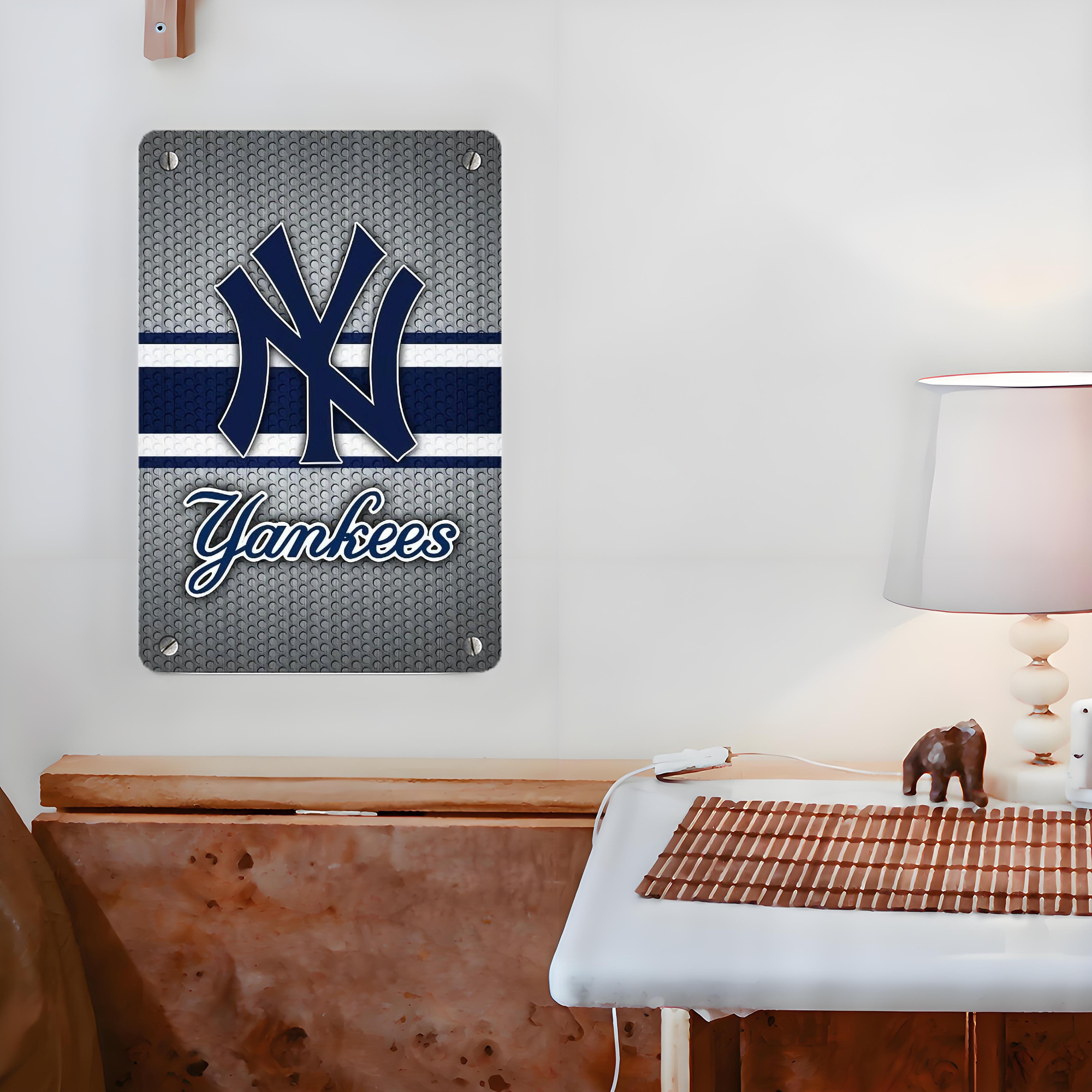 New York Yankees 311 Metal Tin Sign 8x12inch - High-Quality Full-Print Decorative Wall Art, Durable Rust-Resistant Metal Plaque For Living Room, Bedroom, Kitchen, Office, Bar Décor