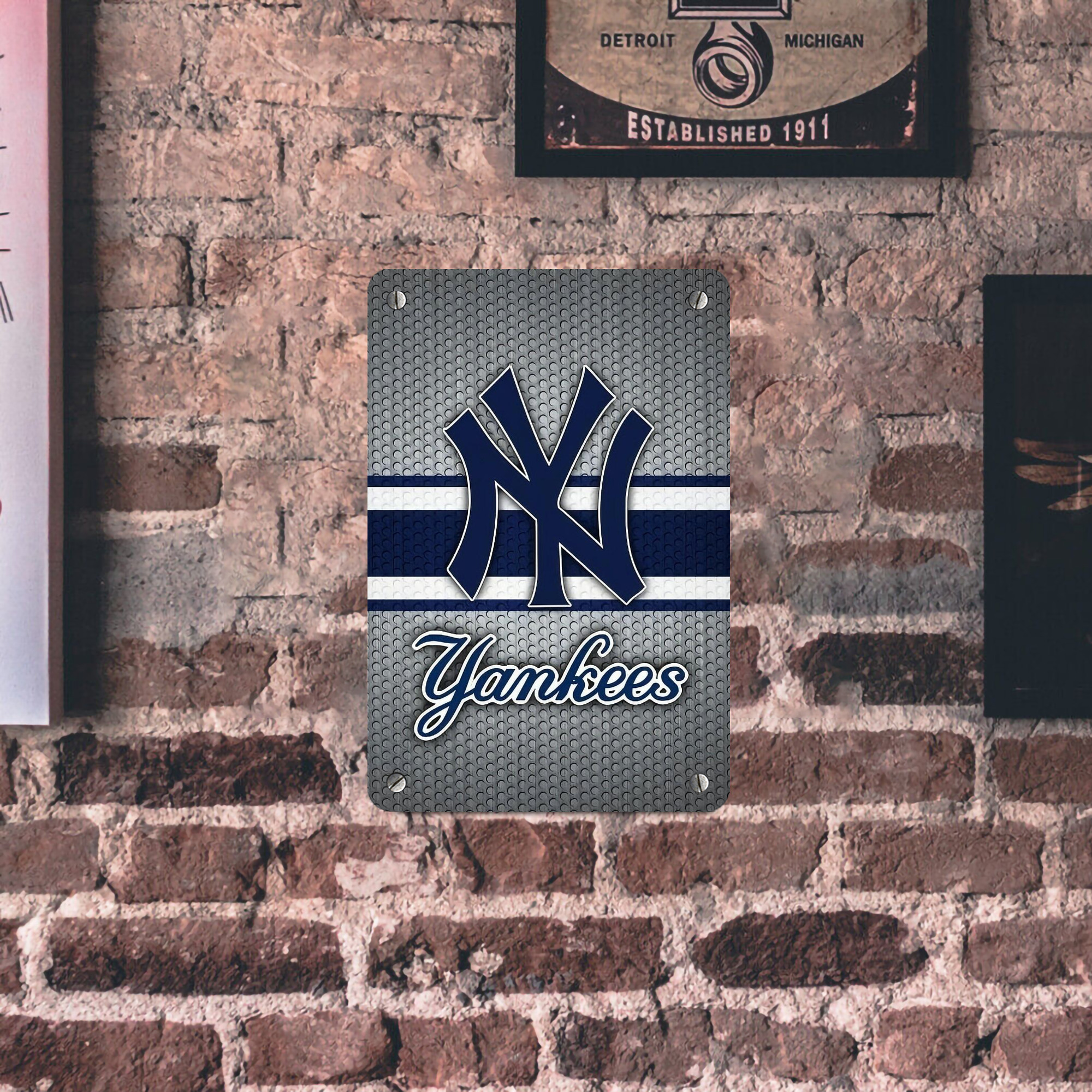 New York Yankees 311 Metal Tin Sign 8x12inch - High-Quality Full-Print Decorative Wall Art, Durable Rust-Resistant Metal Plaque For Living Room, Bedroom, Kitchen, Office, Bar Décor