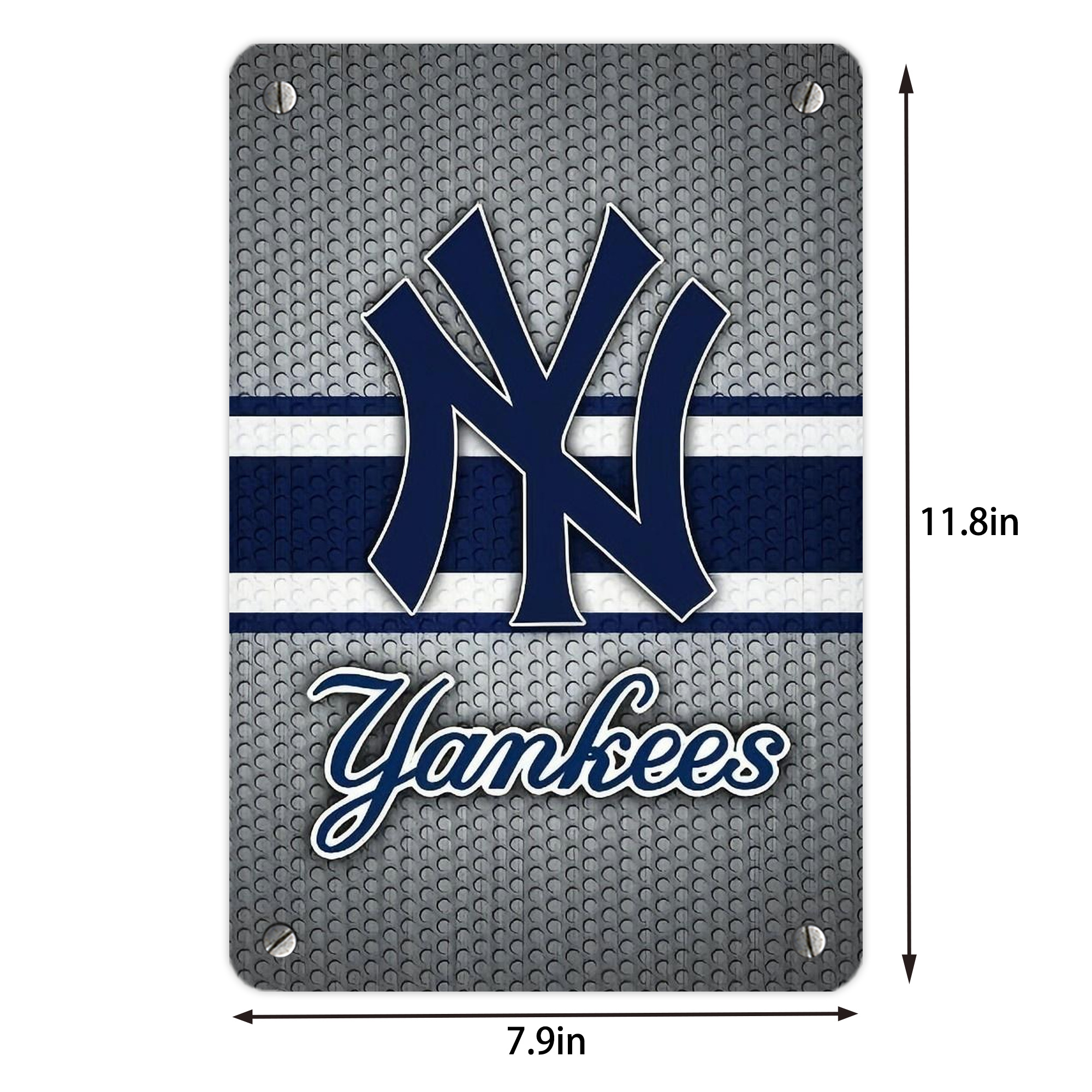 New York Yankees 311 Metal Tin Sign 8x12inch - High-Quality Full-Print Decorative Wall Art, Durable Rust-Resistant Metal Plaque For Living Room, Bedroom, Kitchen, Office, Bar Décor