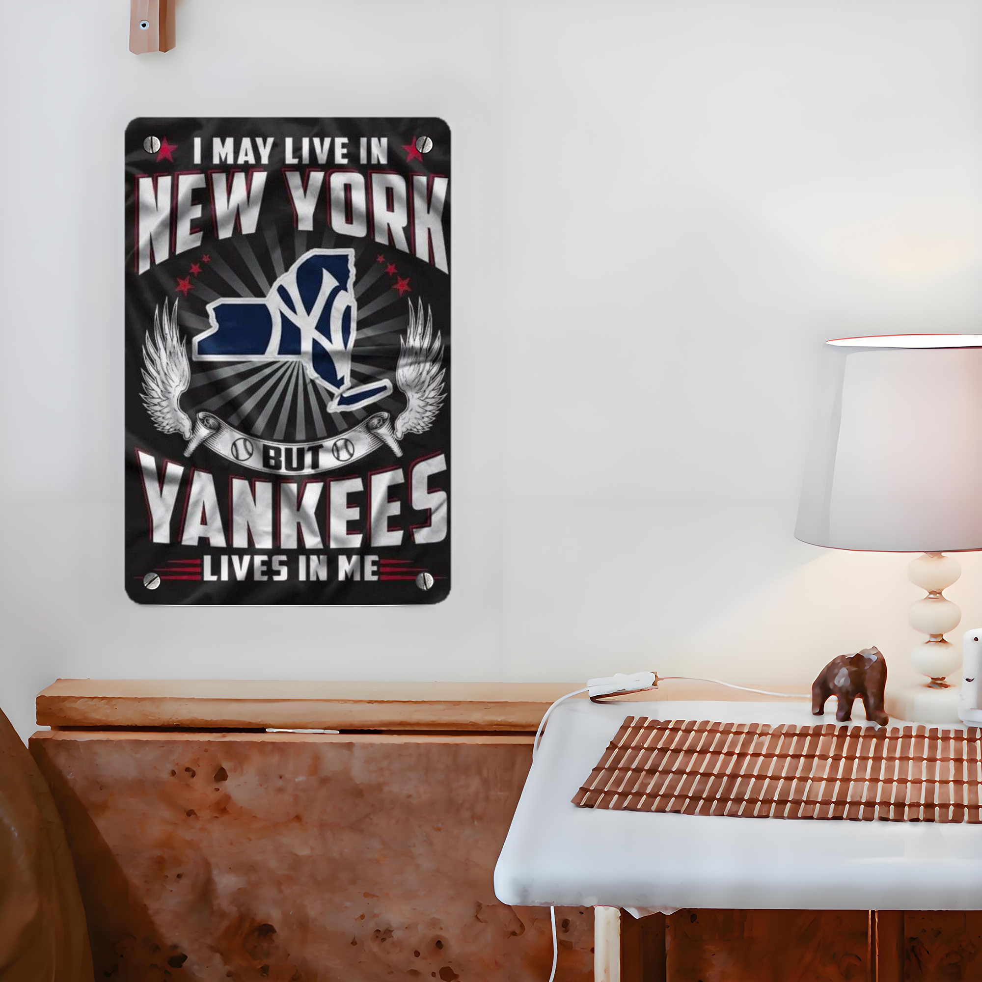 New York Yankees 320 Metal Tin Sign 8x12inch - High-Quality Full-Print Decorative Wall Art, Durable Rust-Resistant Metal Plaque For Living Room, Bedroom, Kitchen, Office, Bar Décor