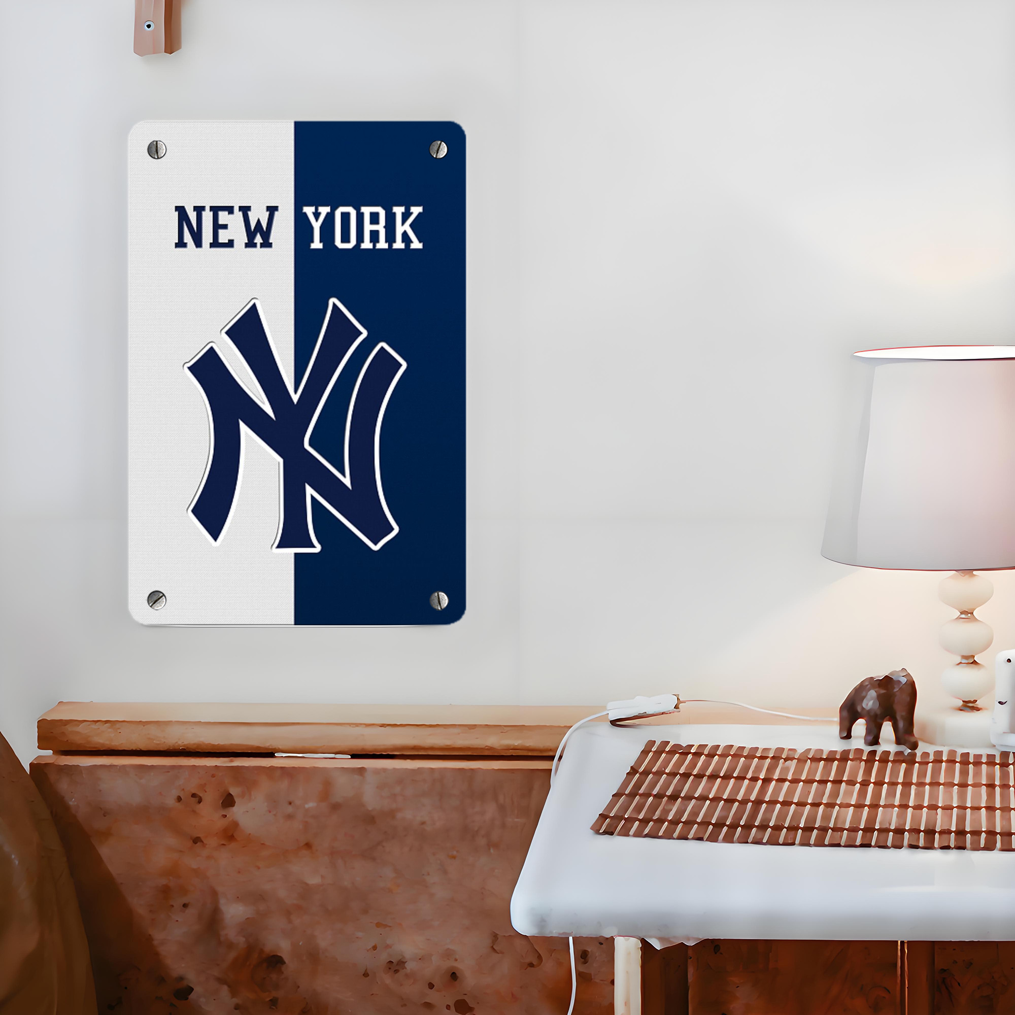 New York Yankees 332 Metal Tin Sign 8x12inch - High-Quality Full-Print Decorative Wall Art, Durable Rust-Resistant Metal Plaque For Living Room, Bedroom, Kitchen, Office, Bar Décor