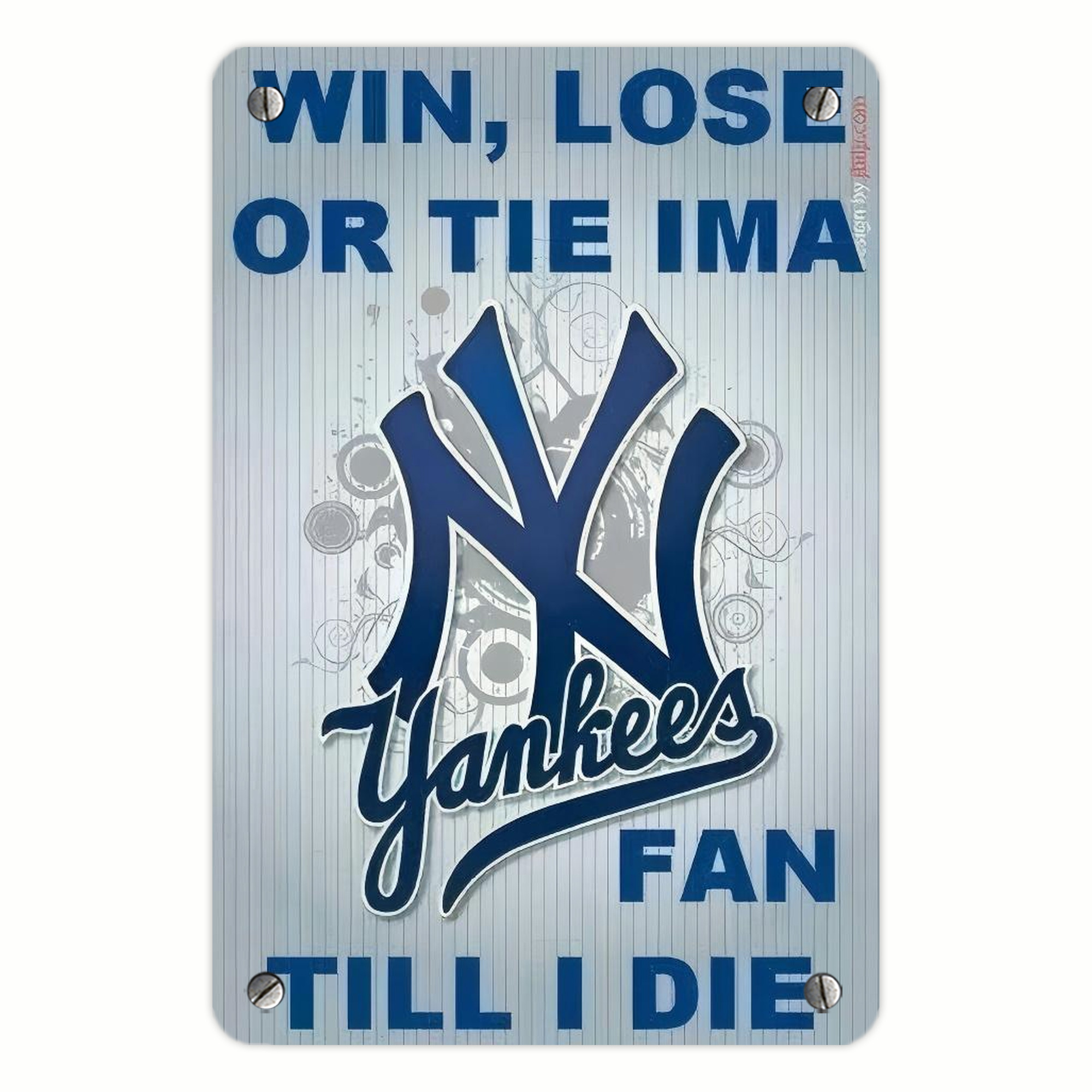 New York Yankees 100 Metal Tin Sign 8x12inch - High-Quality Full-Print Decorative Wall Art, Durable Rust-Resistant Metal Plaque For Living Room, Bedroom, Kitchen, Office, Bar Décor