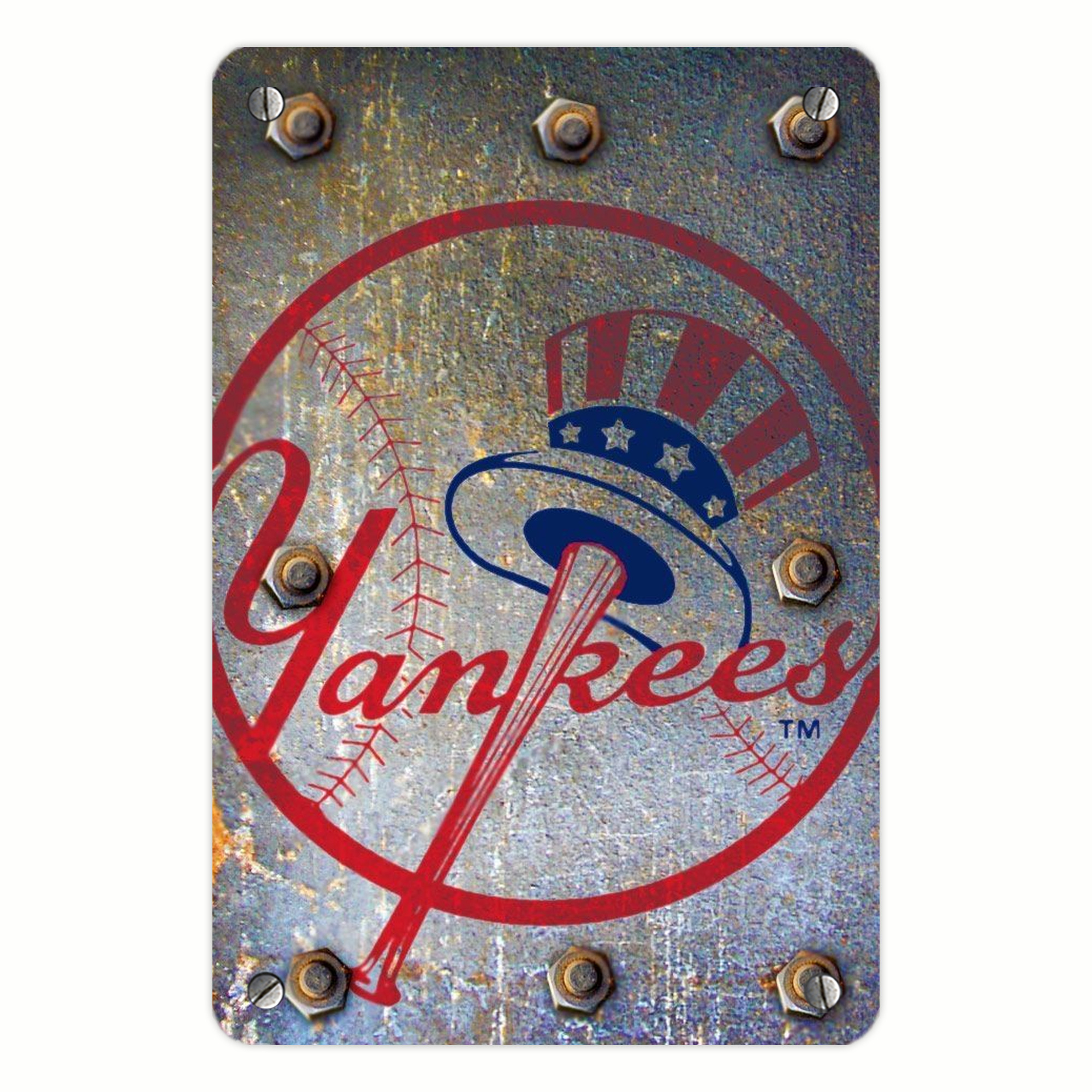 New York Yankees 112 Metal Tin Sign 8x12inch - High-Quality Full-Print Decorative Wall Art, Durable Rust-Resistant Metal Plaque For Living Room, Bedroom, Kitchen, Office, Bar Décor