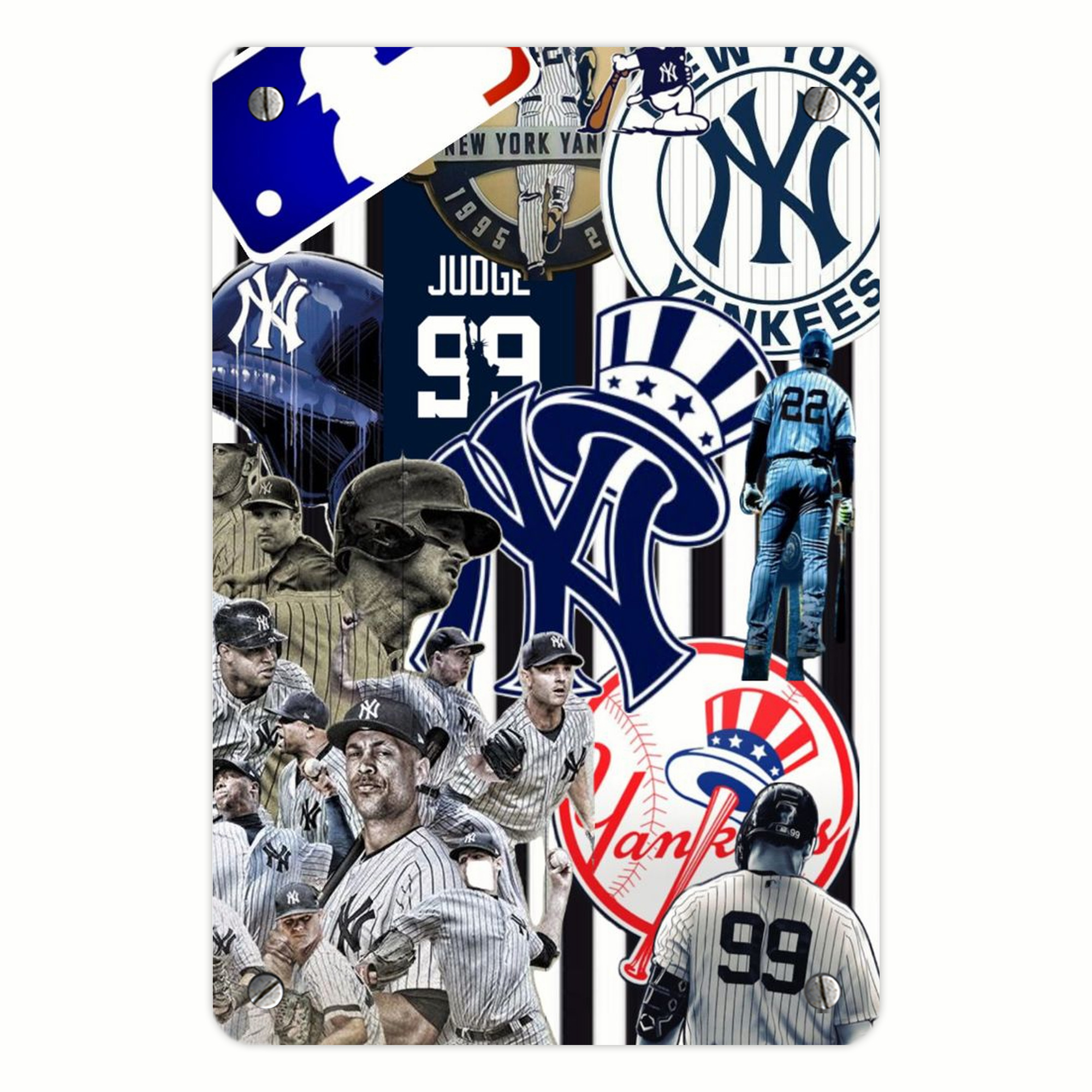 New York Yankees 138 Metal Tin Sign 8x12inch - High-Quality Full-Print Decorative Wall Art, Durable Rust-Resistant Metal Plaque For Living Room, Bedroom, Kitchen, Office, Bar Décor