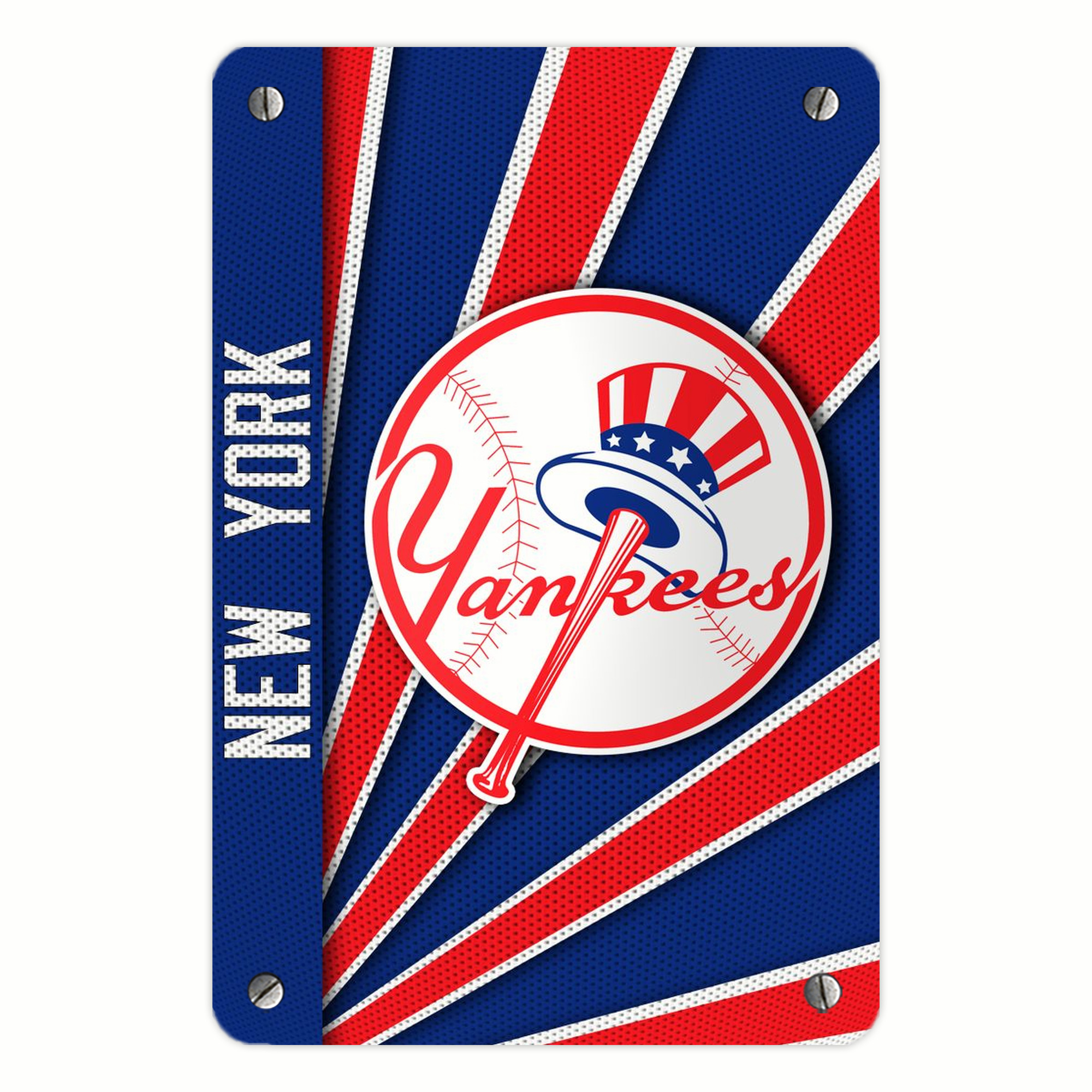 New York Yankees 182 Metal Tin Sign 8x12inch - High-Quality Full-Print Decorative Wall Art, Durable Rust-Resistant Metal Plaque For Living Room, Bedroom, Kitchen, Office, Bar Décor