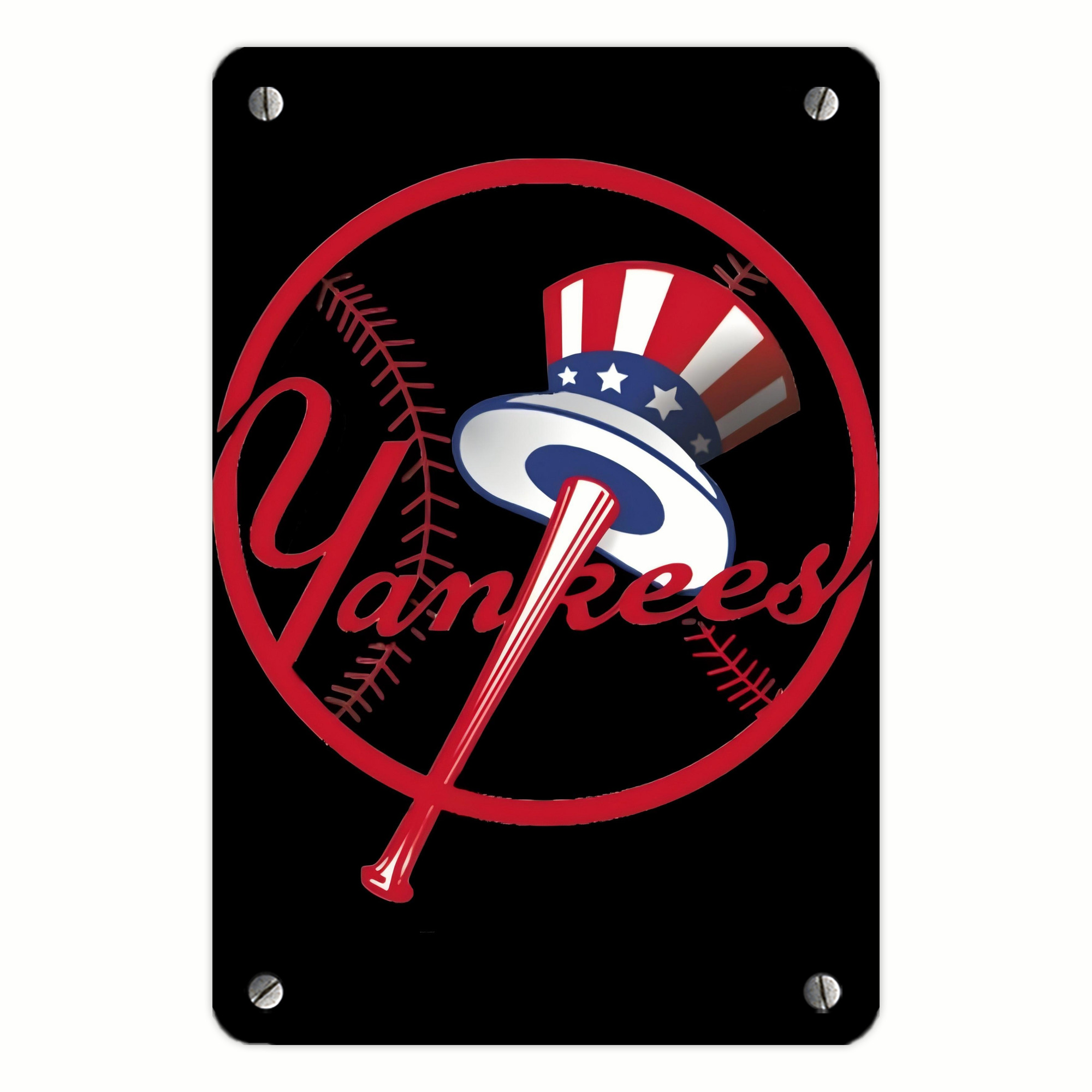 New York Yankees 188 Metal Tin Sign 8x12inch - High-Quality Full-Print Decorative Wall Art, Durable Rust-Resistant Metal Plaque For Living Room, Bedroom, Kitchen, Office, Bar Décor