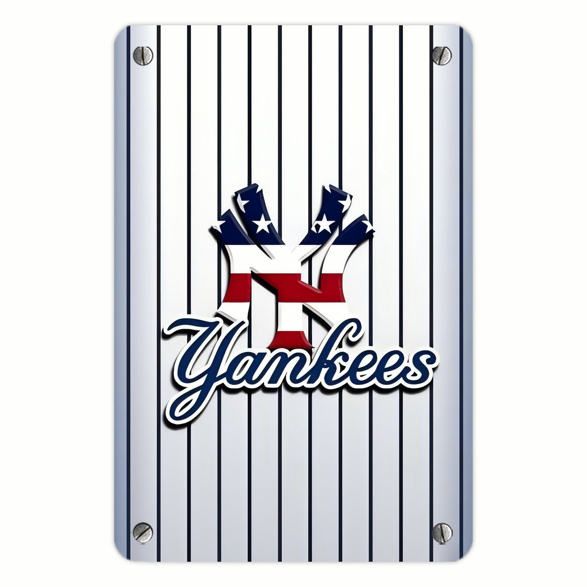 New York Yankees 227 Metal Tin Sign 8x12inch - High-Quality Full-Print Decorative Wall Art, Durable Rust-Resistant Metal Plaque For Living Room, Bedroom, Kitchen, Office, Bar Décor