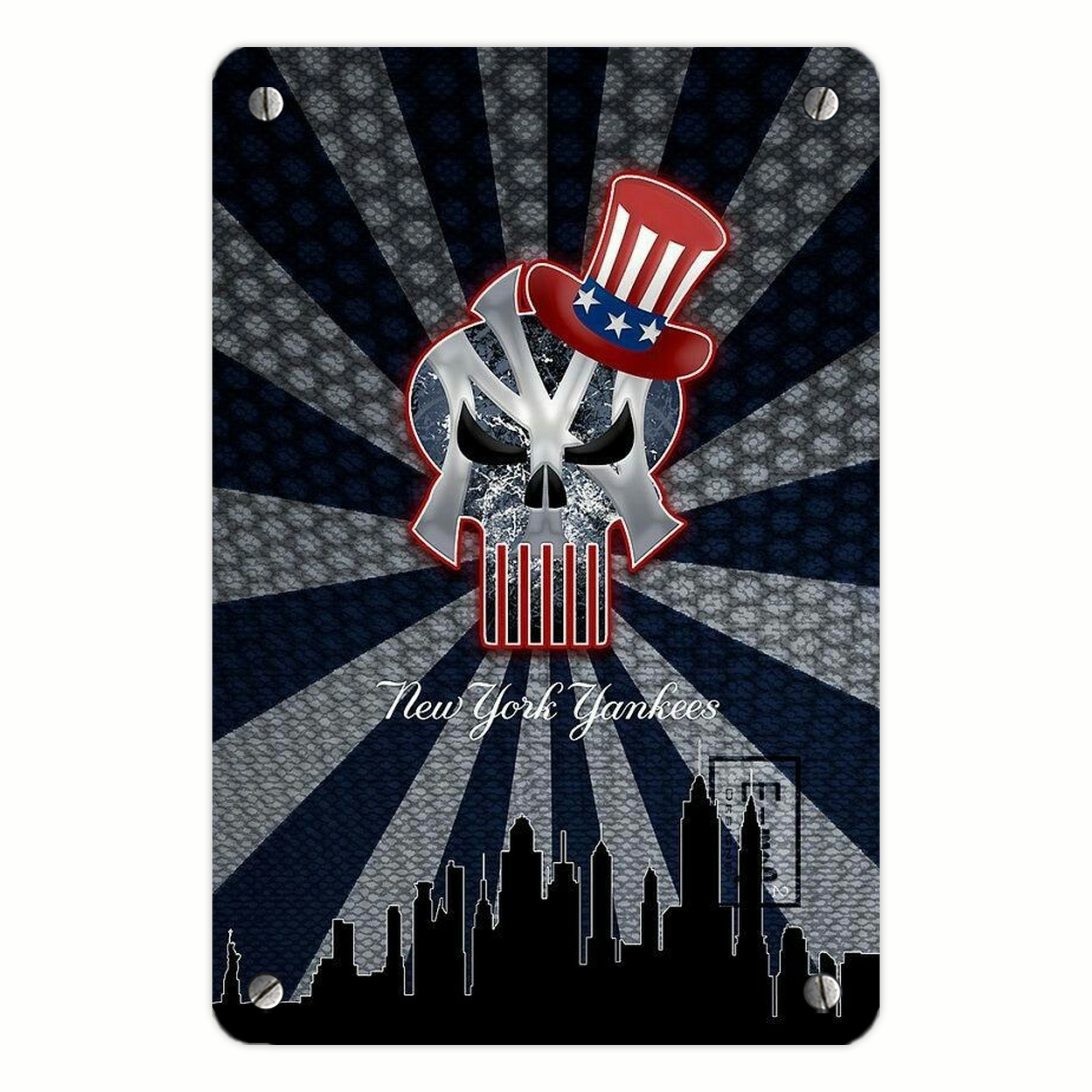 New York Yankees 340 Metal Tin Sign 8x12inch - High-Quality Full-Print Decorative Wall Art, Durable Rust-Resistant Metal Plaque For Living Room, Bedroom, Kitchen, Office, Bar Décor