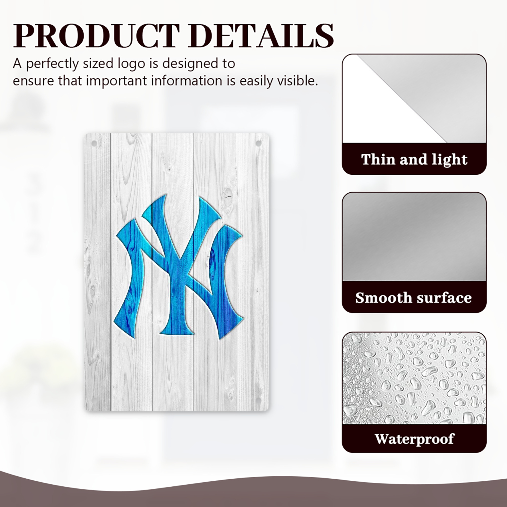 New York Yankees 156 8x12inch Vertical Aluminum Sign - Durable Fade-Resistant Indoor/Outdoor Safety & Information Plaque For Office, Hotel, Restaurant, Bar, Public Spaces