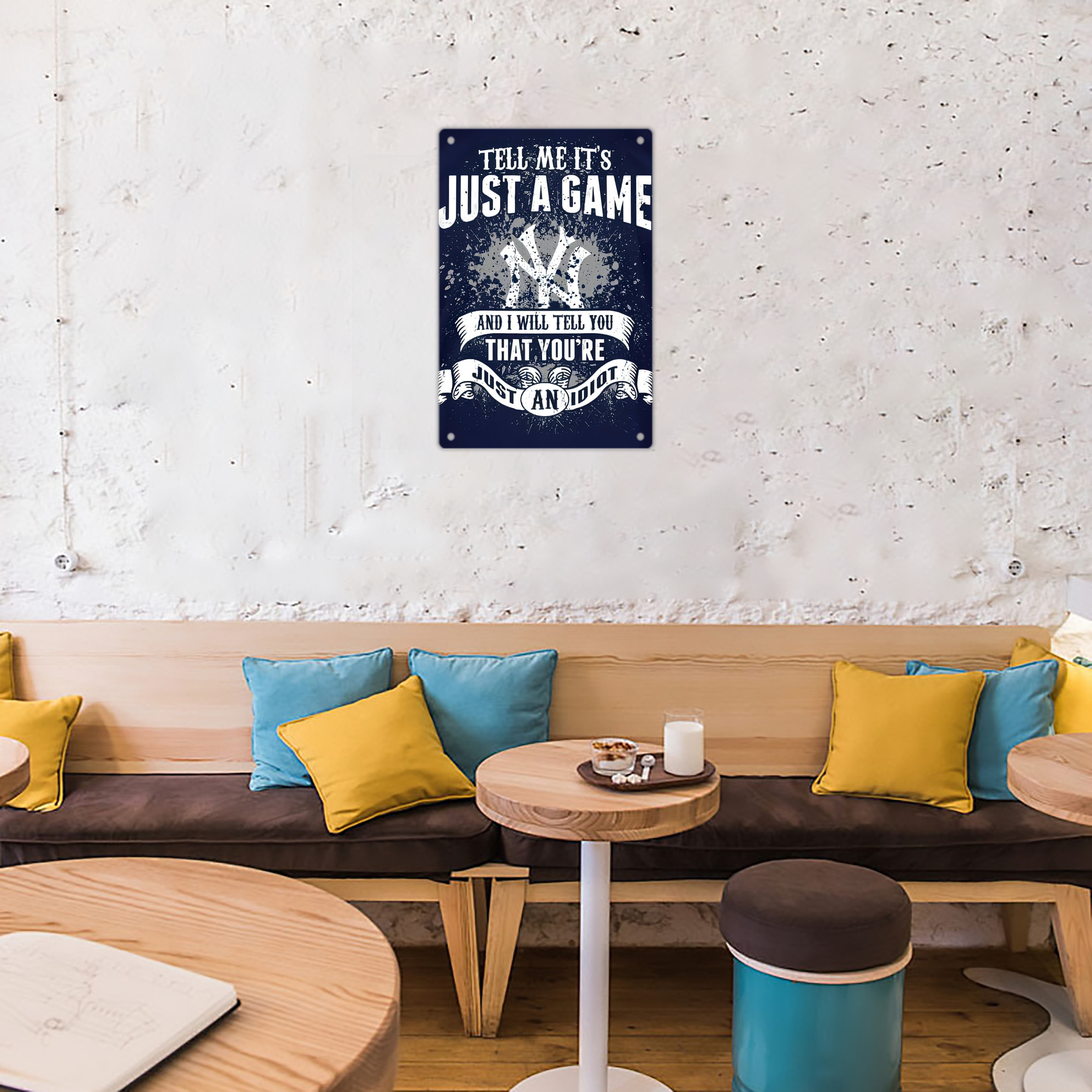 New York Yankees 174 8x12inch Vertical Aluminum Sign - Durable Fade-Resistant Indoor/Outdoor Safety & Information Plaque For Office, Hotel, Restaurant, Bar, Public Spaces