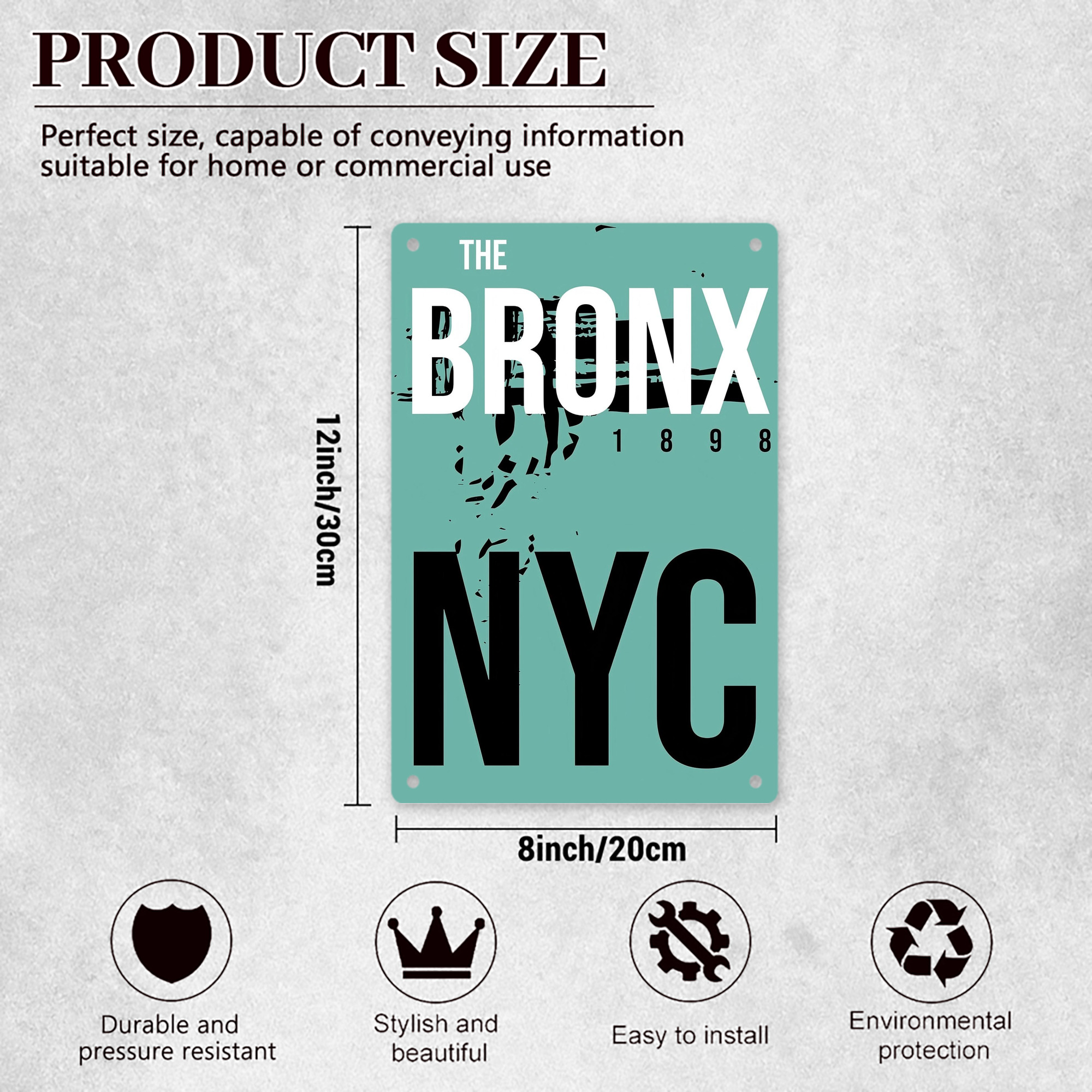 New York Yankees 186 8x12inch Vertical Aluminum Sign - Durable Fade-Resistant Indoor/Outdoor Safety & Information Plaque For Office, Hotel, Restaurant, Bar, Public Spaces