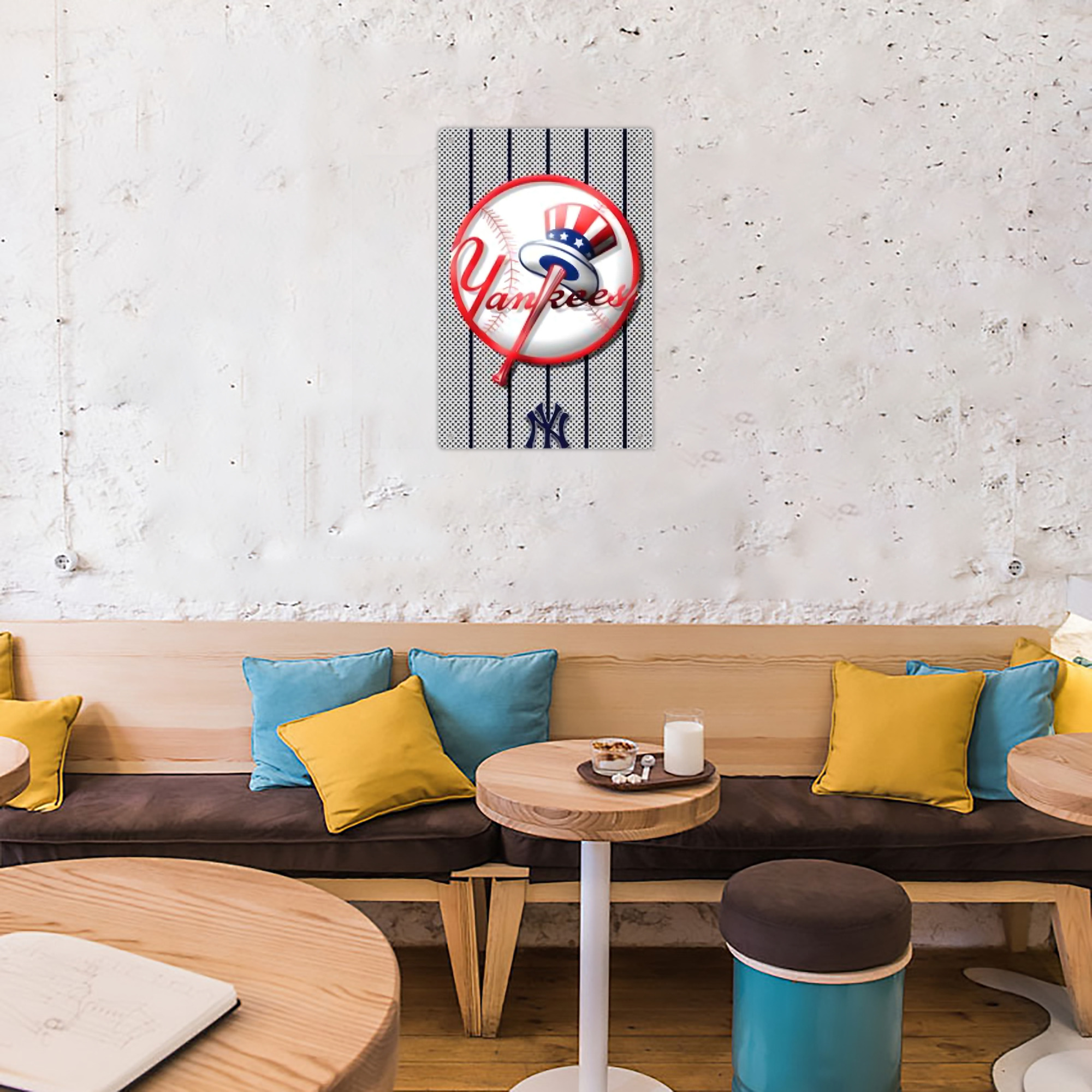 New York Yankees 191 8x12inch Vertical Aluminum Sign - Durable Fade-Resistant Indoor/Outdoor Safety & Information Plaque For Office, Hotel, Restaurant, Bar, Public Spaces