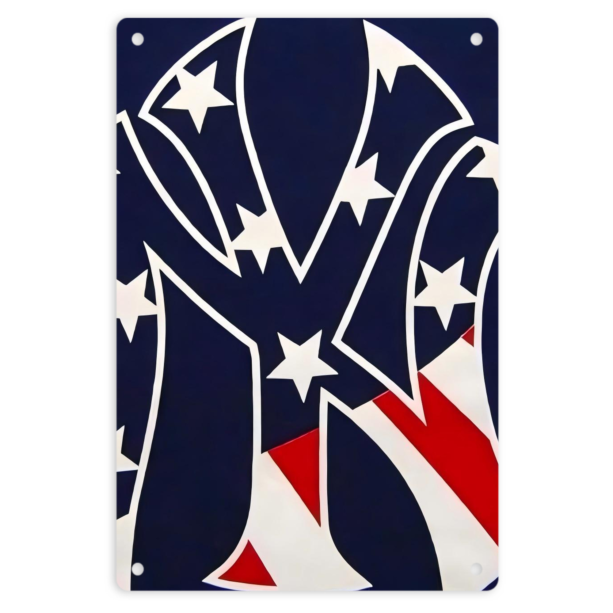 New York Yankees Logo USA 8x12inch Vertical Aluminum Sign - Durable Fade-Resistant Indoor/Outdoor Safety & Information Plaque For Office, Hotel, Restaurant, Bar, Public Spaces