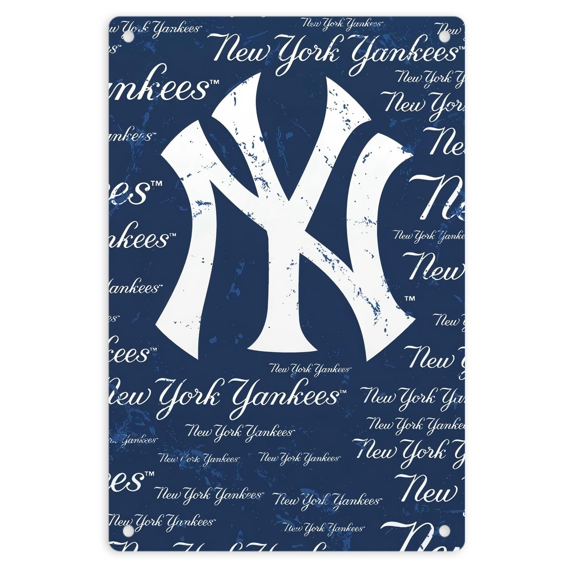 New York Yankees 117 8x12inch Vertical Aluminum Sign - Durable Fade-Resistant Indoor/Outdoor Safety & Information Plaque For Office, Hotel, Restaurant, Bar, Public Spaces