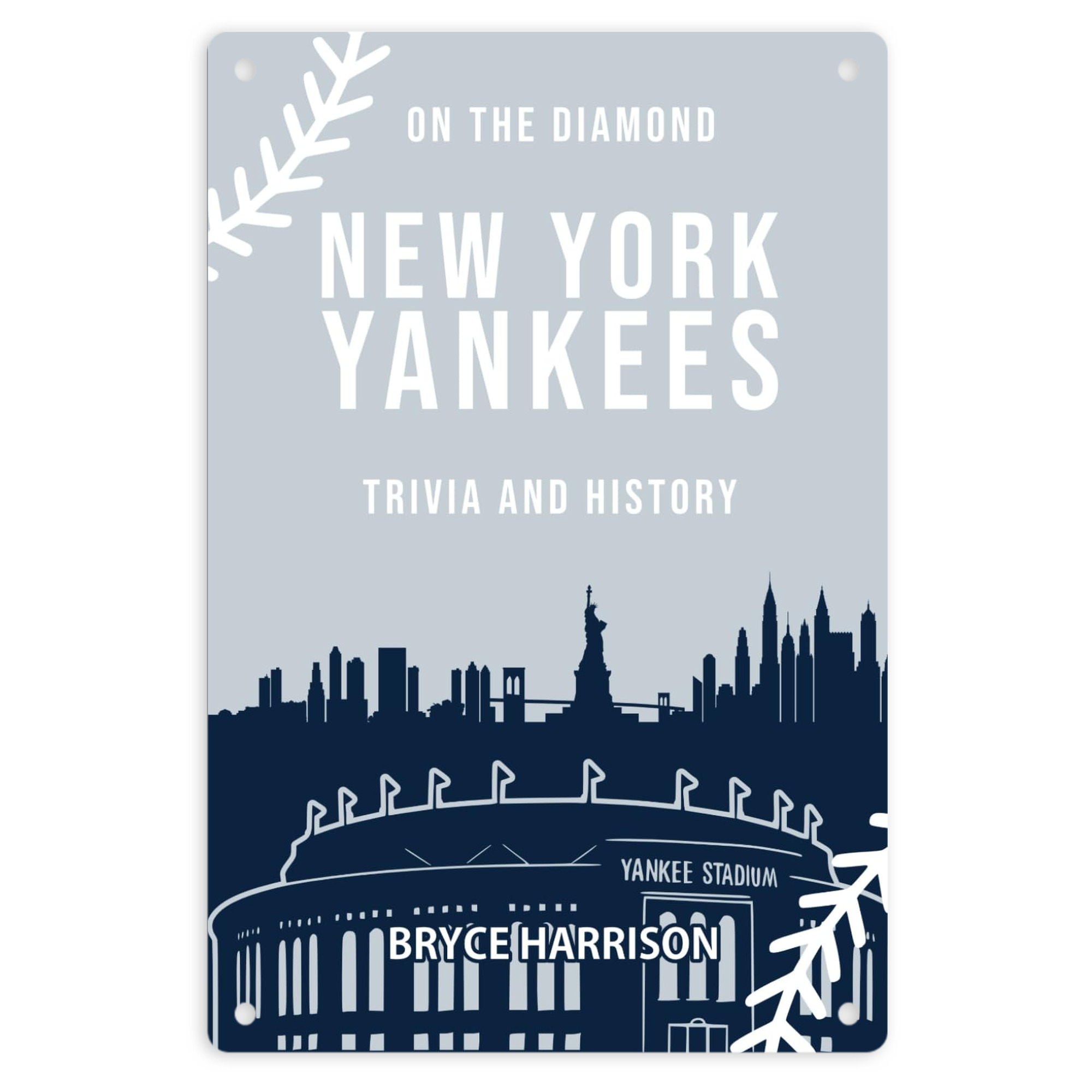 New York Yankees 141 8x12inch Vertical Aluminum Sign - Durable Fade-Resistant Indoor/Outdoor Safety & Information Plaque For Office, Hotel, Restaurant, Bar, Public Spaces