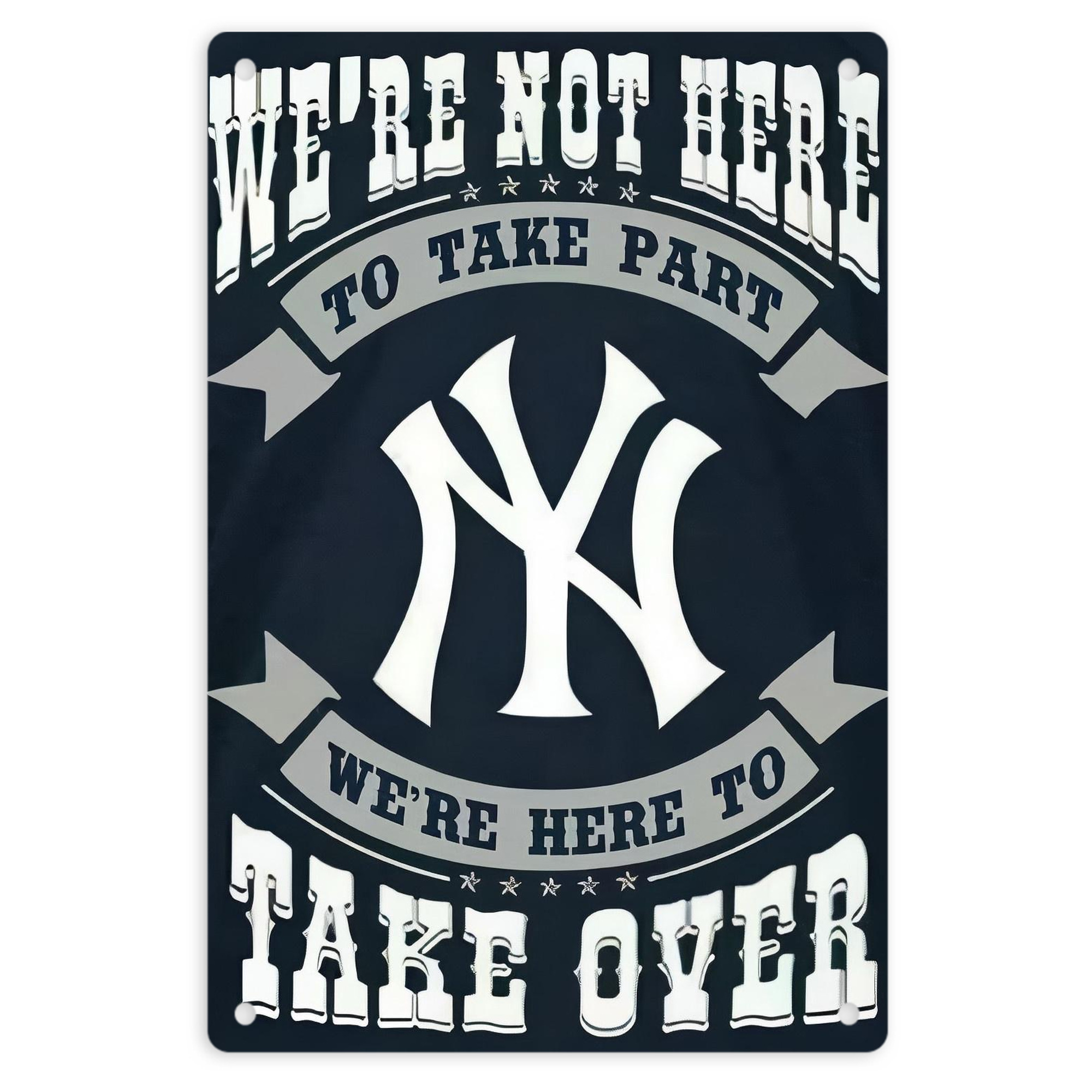 New York Yankees 302 8x12inch Vertical Aluminum Sign - Durable Fade-Resistant Indoor/Outdoor Safety & Information Plaque For Office, Hotel, Restaurant, Bar, Public Spaces