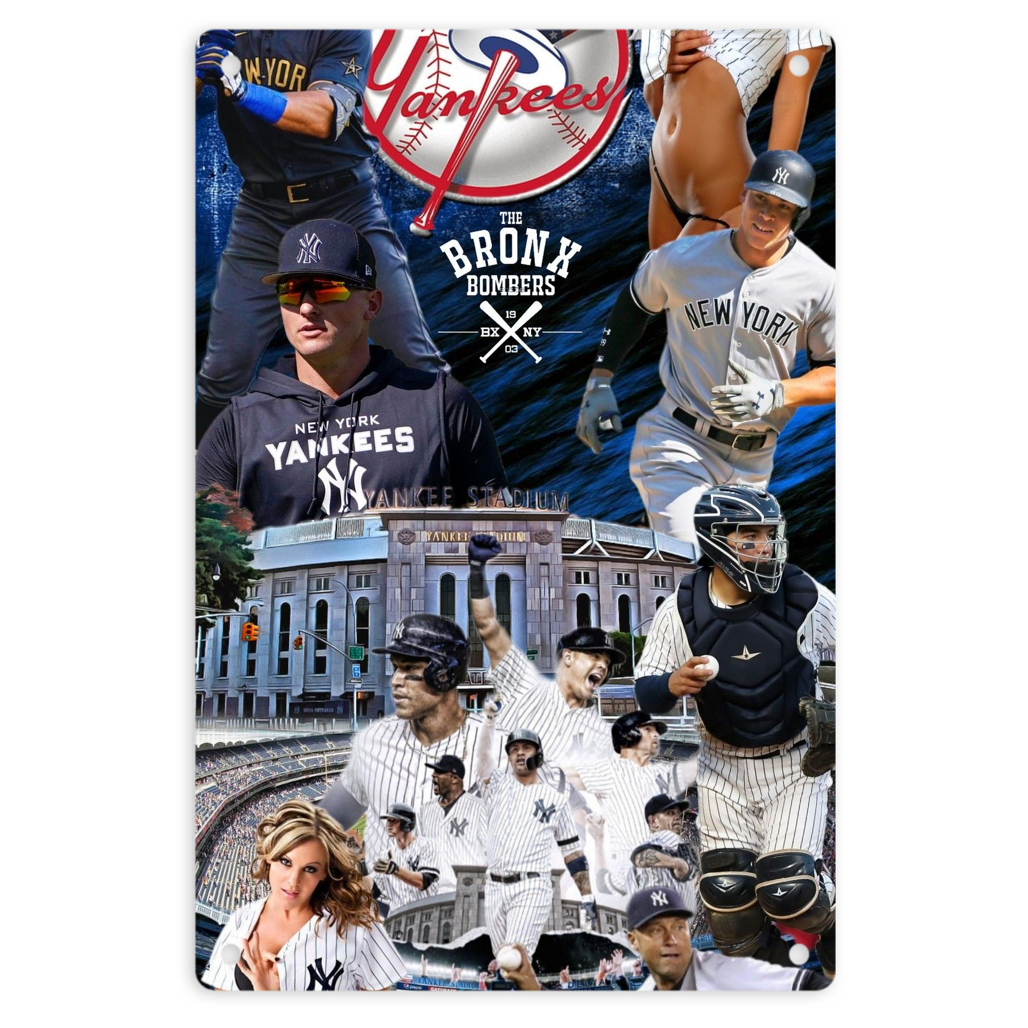 New York Yankees 336 8x12inch Vertical Aluminum Sign - Durable Fade-Resistant Indoor/Outdoor Safety & Information Plaque For Office, Hotel, Restaurant, Bar, Public Spaces