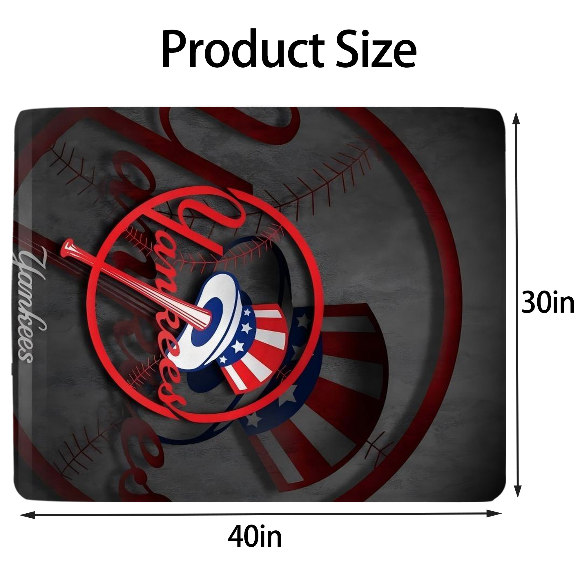 New York Yankees 97 Soft Plush Fleece Blanket 30x40 Inch - 300GSM Flannel, Ultra Soft & Warm, Lightweight & Durable, Perfect For Kids, Adults, Couch, Bed, Camping, Travel, Gift For Family & Friends