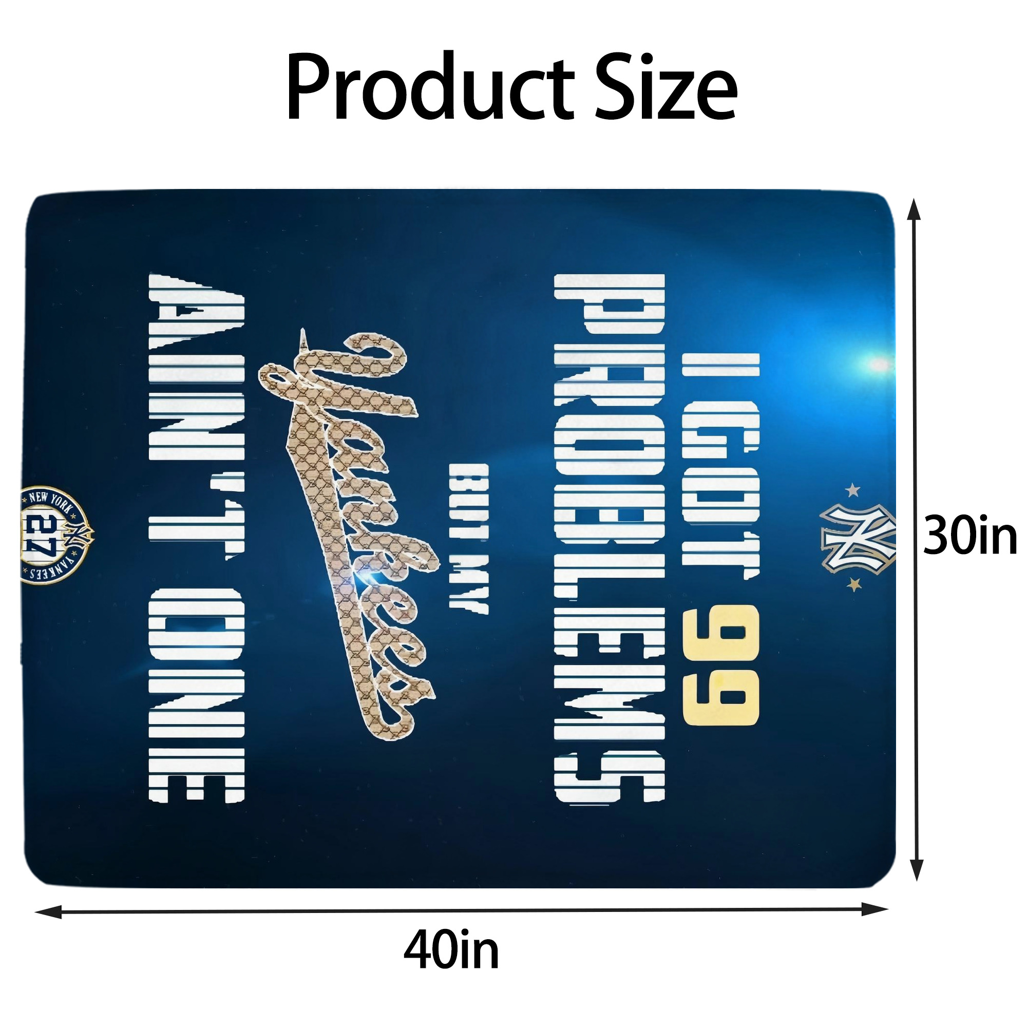New York Yankees 140 Soft Plush Fleece Blanket 30x40 Inch - 300GSM Flannel, Ultra Soft & Warm, Lightweight & Durable, Perfect For Kids, Adults, Couch, Bed, Camping, Travel, Gift For Family & Friends