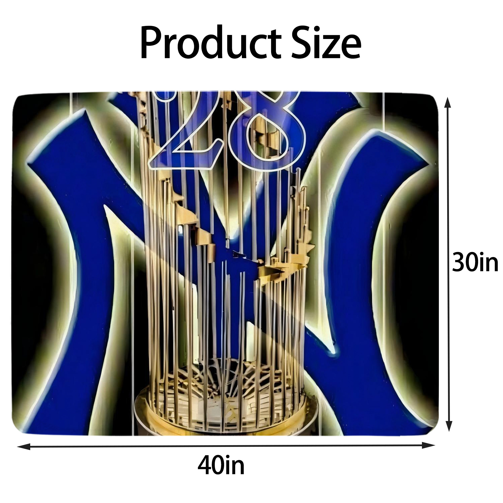 New York Yankees 212 Soft Plush Fleece Blanket 30x40 Inch - 300GSM Flannel, Ultra Soft & Warm, Lightweight & Durable, Perfect For Kids, Adults, Couch, Bed, Camping, Travel, Gift For Family & Friends