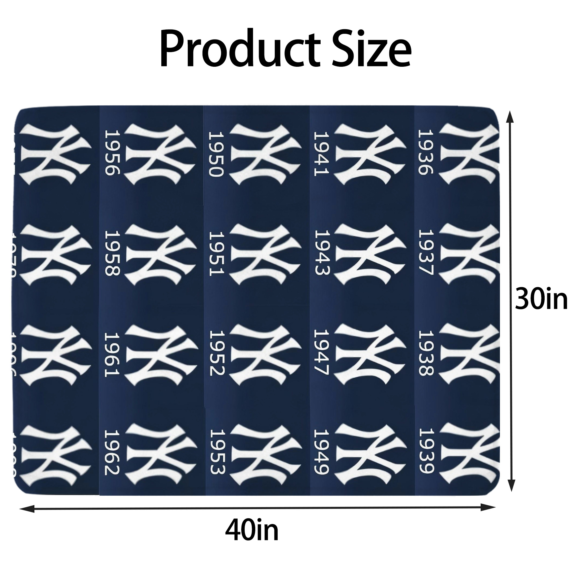 New York Yankees 229 Soft Plush Fleece Blanket 30x40 Inch - 300GSM Flannel, Ultra Soft & Warm, Lightweight & Durable, Perfect For Kids, Adults, Couch, Bed, Camping, Travel, Gift For Family & Friends