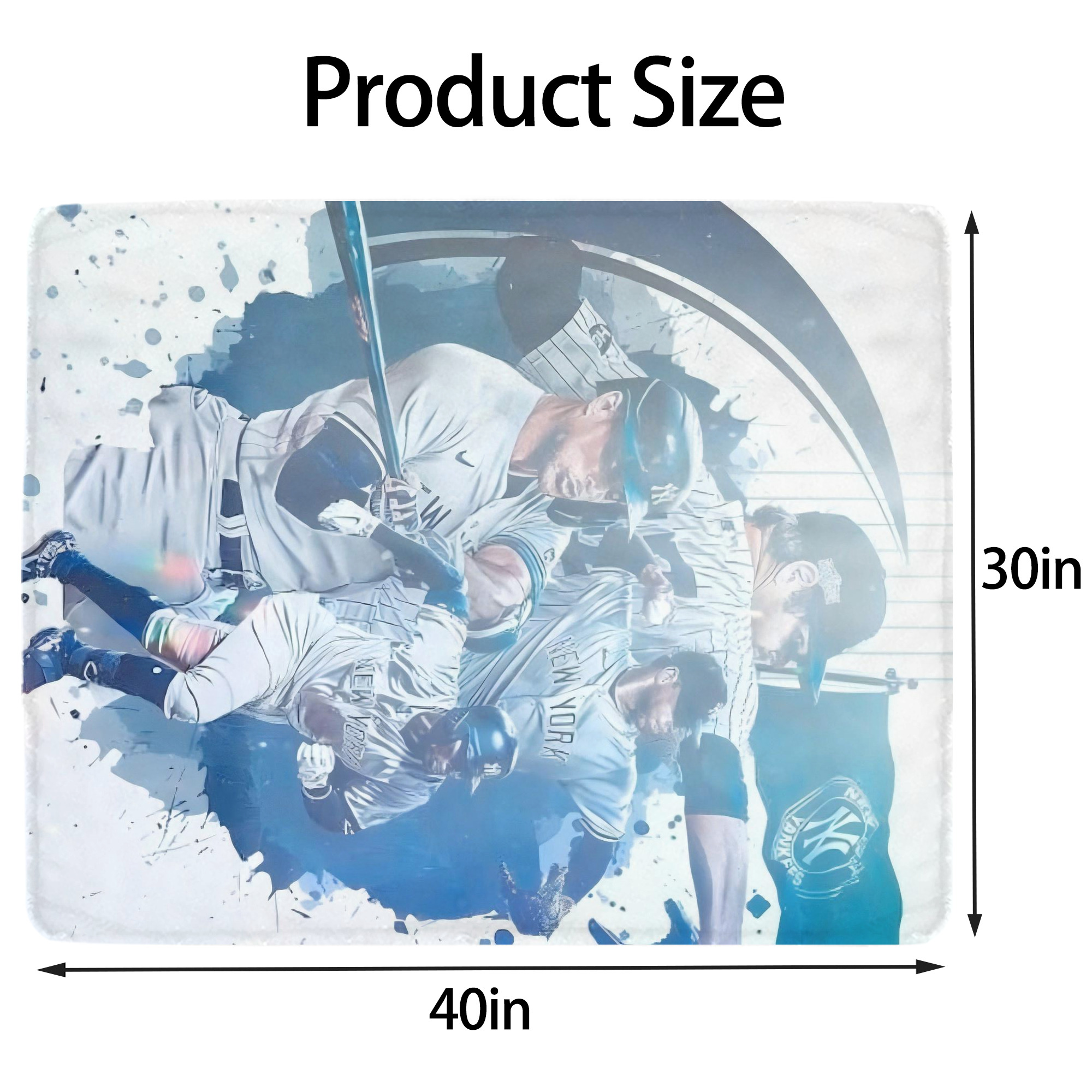 New York Yankees 329 Soft Plush Fleece Blanket 30x40 Inch - 300GSM Flannel, Ultra Soft & Warm, Lightweight & Durable, Perfect For Kids, Adults, Couch, Bed, Camping, Travel, Gift For Family & Friends