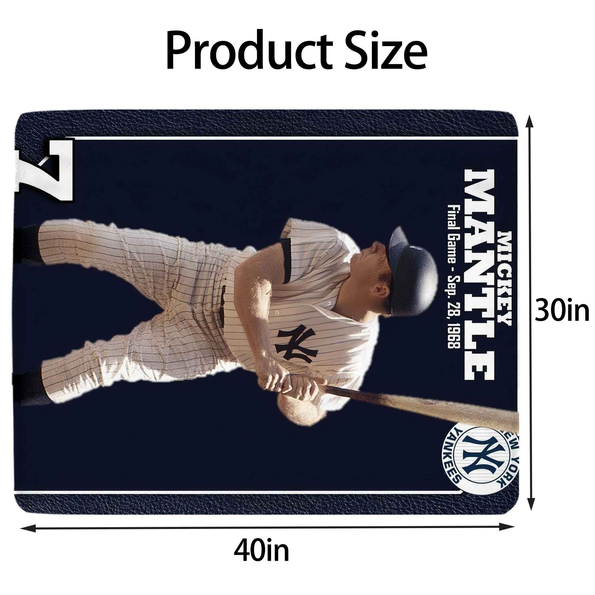 New York Yankees 344 Soft Plush Fleece Blanket 30x40 Inch - 300GSM Flannel, Ultra Soft & Warm, Lightweight & Durable, Perfect For Kids, Adults, Couch, Bed, Camping, Travel, Gift For Family & Friends