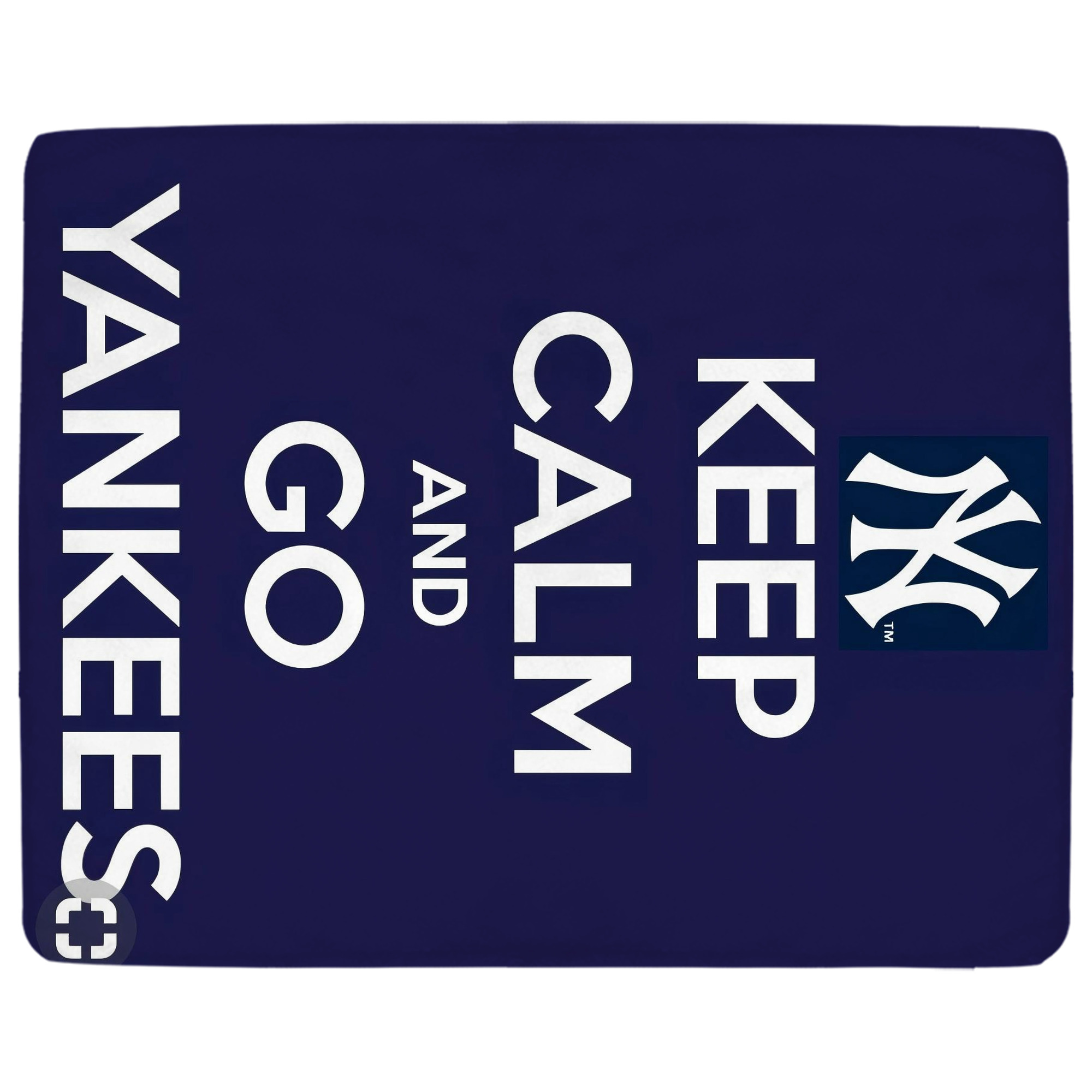 New York Yankees Keep Calm and Go Yankees Soft Plush Fleece Blanket 30x40 Inch - 300GSM Flannel, Ultra Soft & Warm, Lightweight & Durable, Perfect For Kids, Adults, Couch, Bed, Camping, Travel, Gift For Family & Friends
