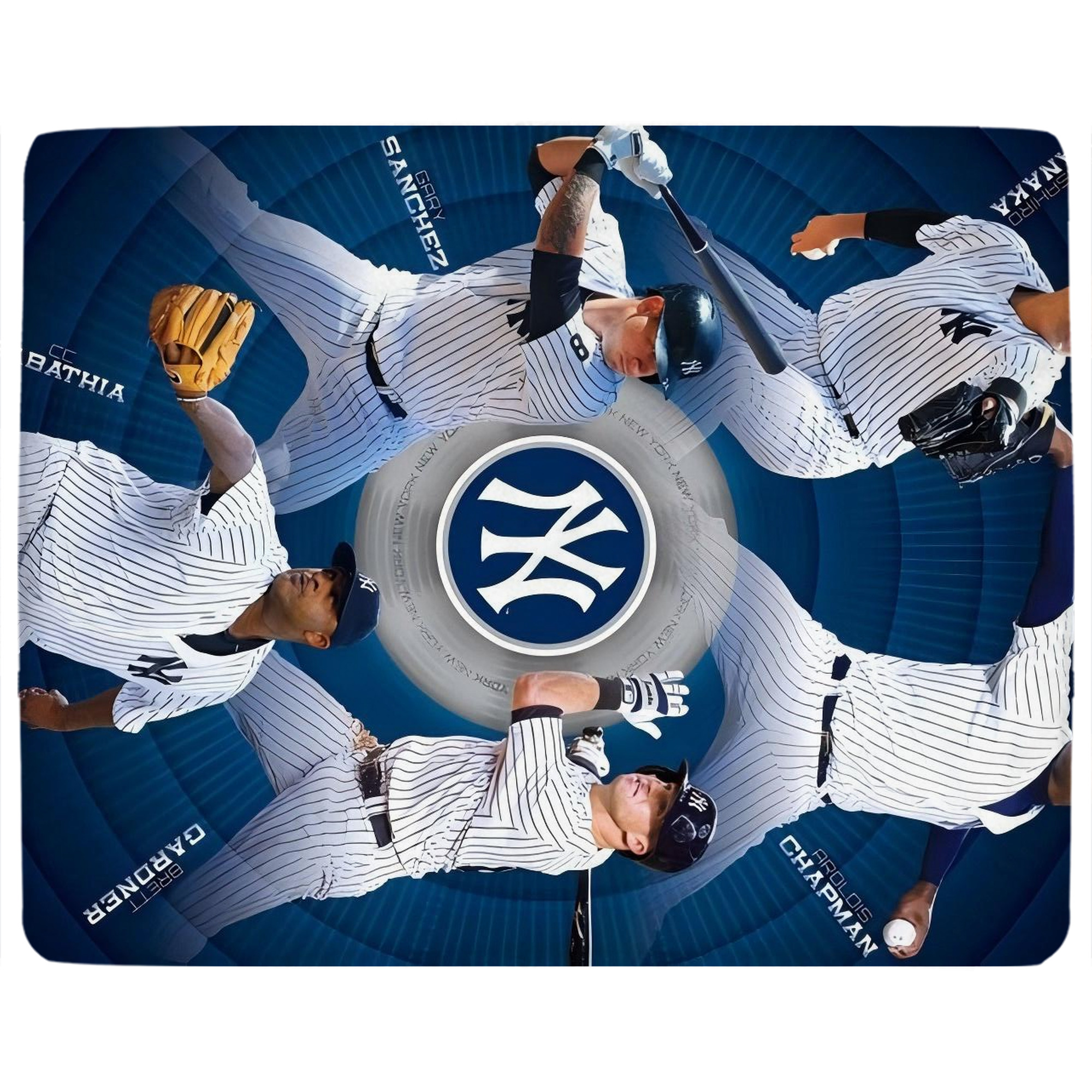 New York Yankees 222 Soft Plush Fleece Blanket 30x40 Inch - 300GSM Flannel, Ultra Soft & Warm, Lightweight & Durable, Perfect For Kids, Adults, Couch, Bed, Camping, Travel, Gift For Family & Friends