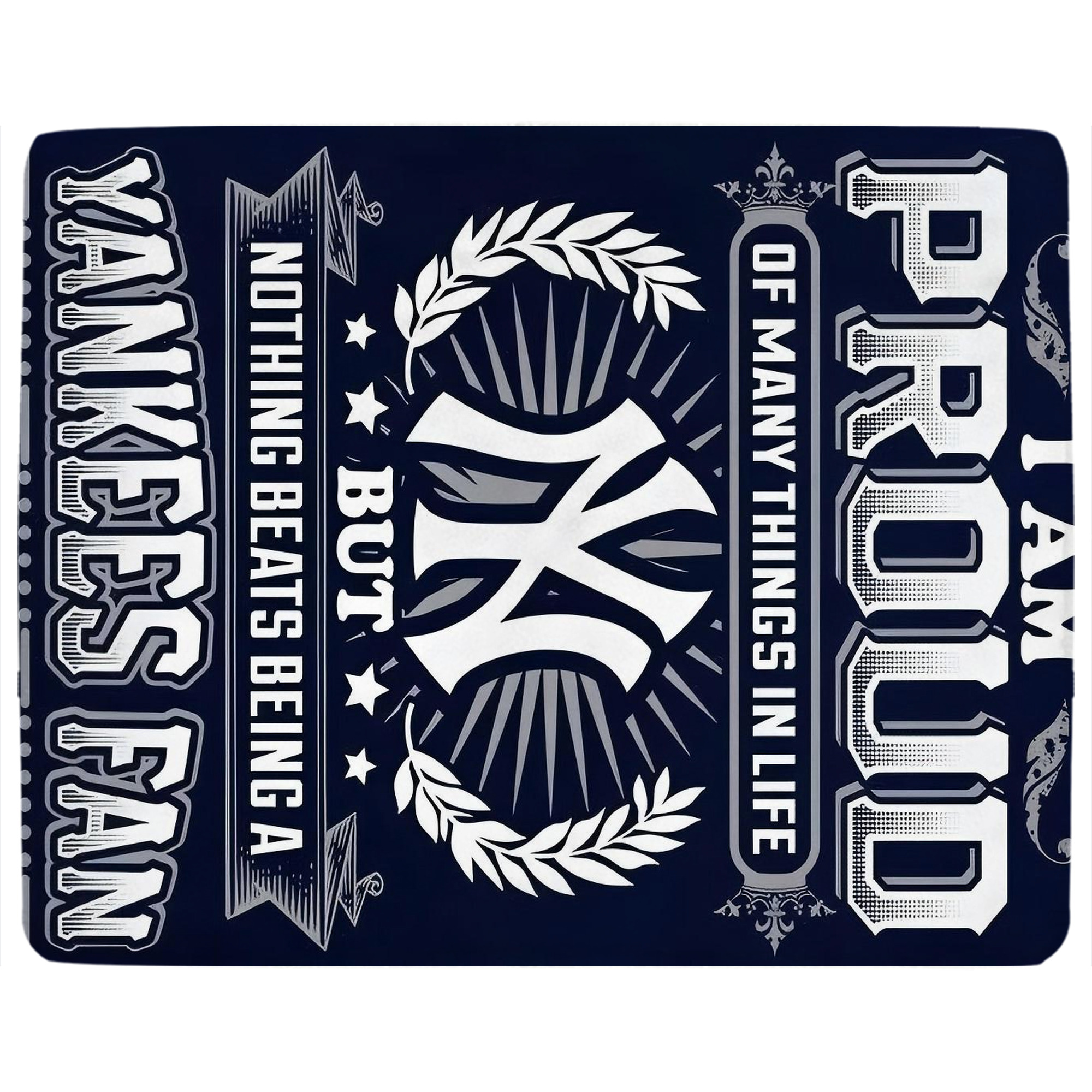 New York Yankees 301 Soft Plush Fleece Blanket 30x40 Inch - 300GSM Flannel, Ultra Soft & Warm, Lightweight & Durable, Perfect For Kids, Adults, Couch, Bed, Camping, Travel, Gift For Family & Friends