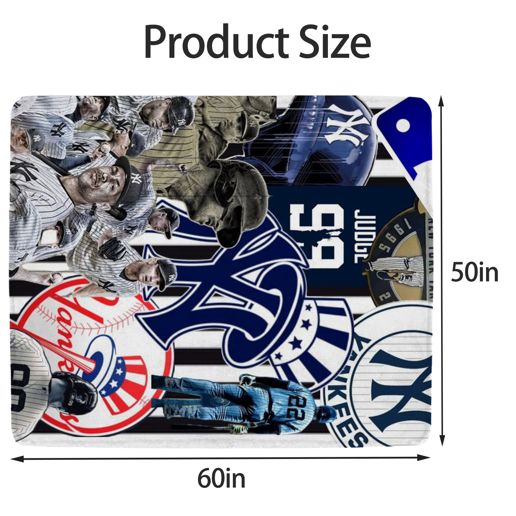 New York Yankees 138 Soft Fleece Throw Blanket 50 X 60 Inch – Super Soft, Lightweight, And Durable – Perfect For Sofa, Bed, Camping, And More – Ideal Gift For Family And Friends