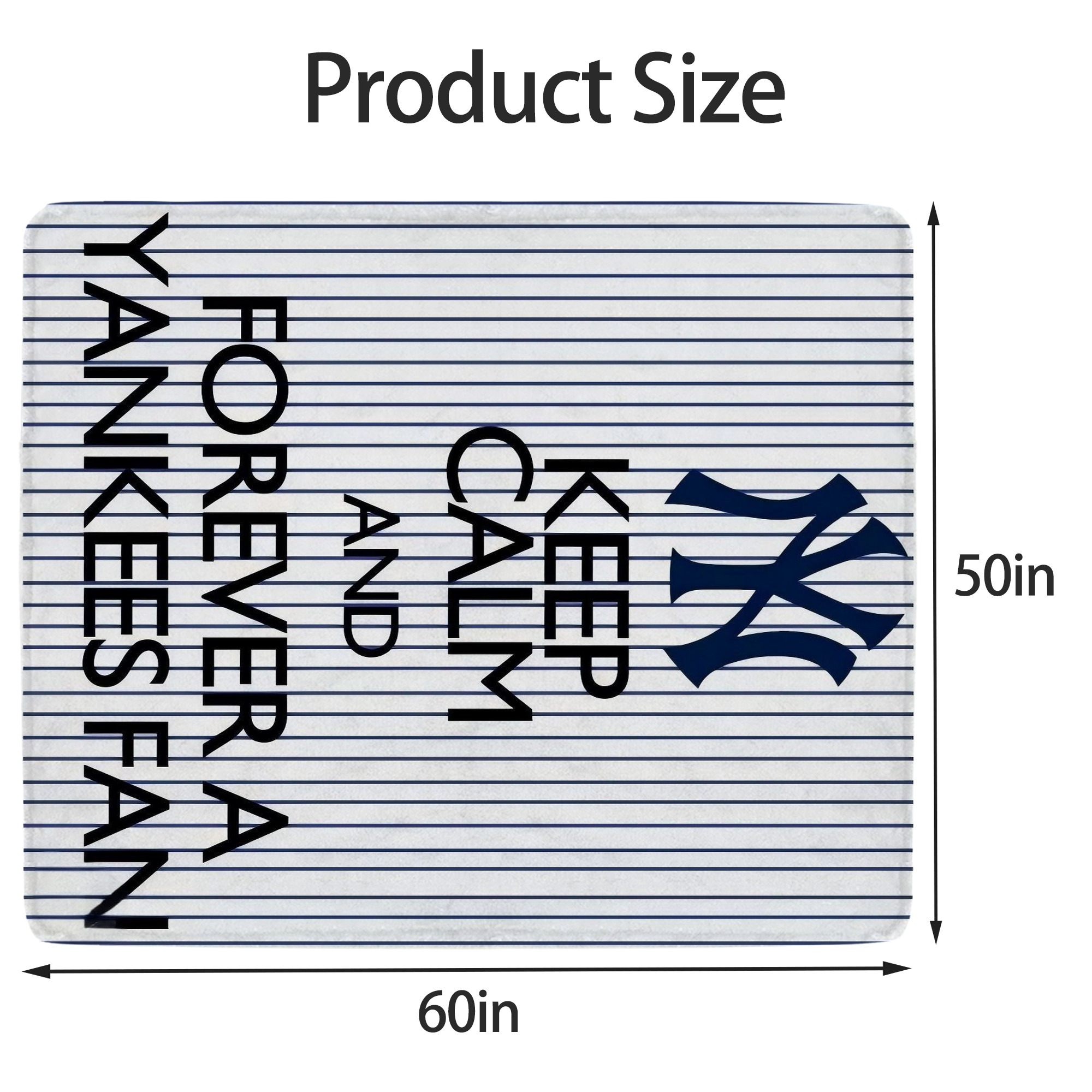 New York Yankees 158 Soft Fleece Throw Blanket 50 X 60 Inch – Super Soft, Lightweight, And Durable – Perfect For Sofa, Bed, Camping, And More – Ideal Gift For Family And Friends