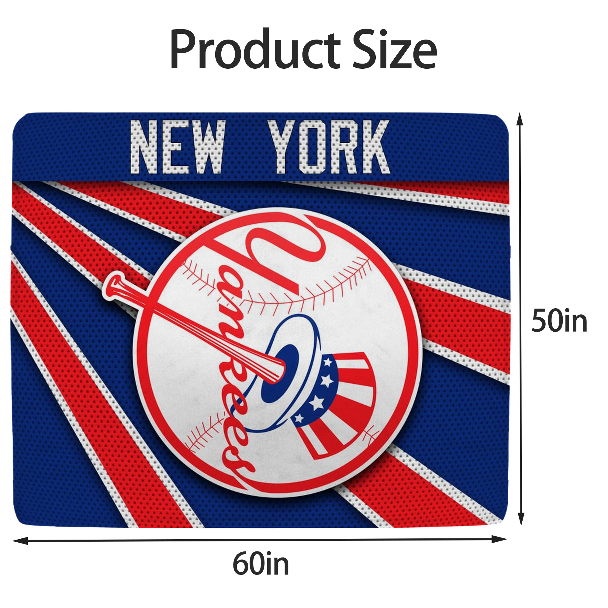 New York Yankees 182 Soft Fleece Throw Blanket 50 X 60 Inch – Super Soft, Lightweight, And Durable – Perfect For Sofa, Bed, Camping, And More – Ideal Gift For Family And Friends
