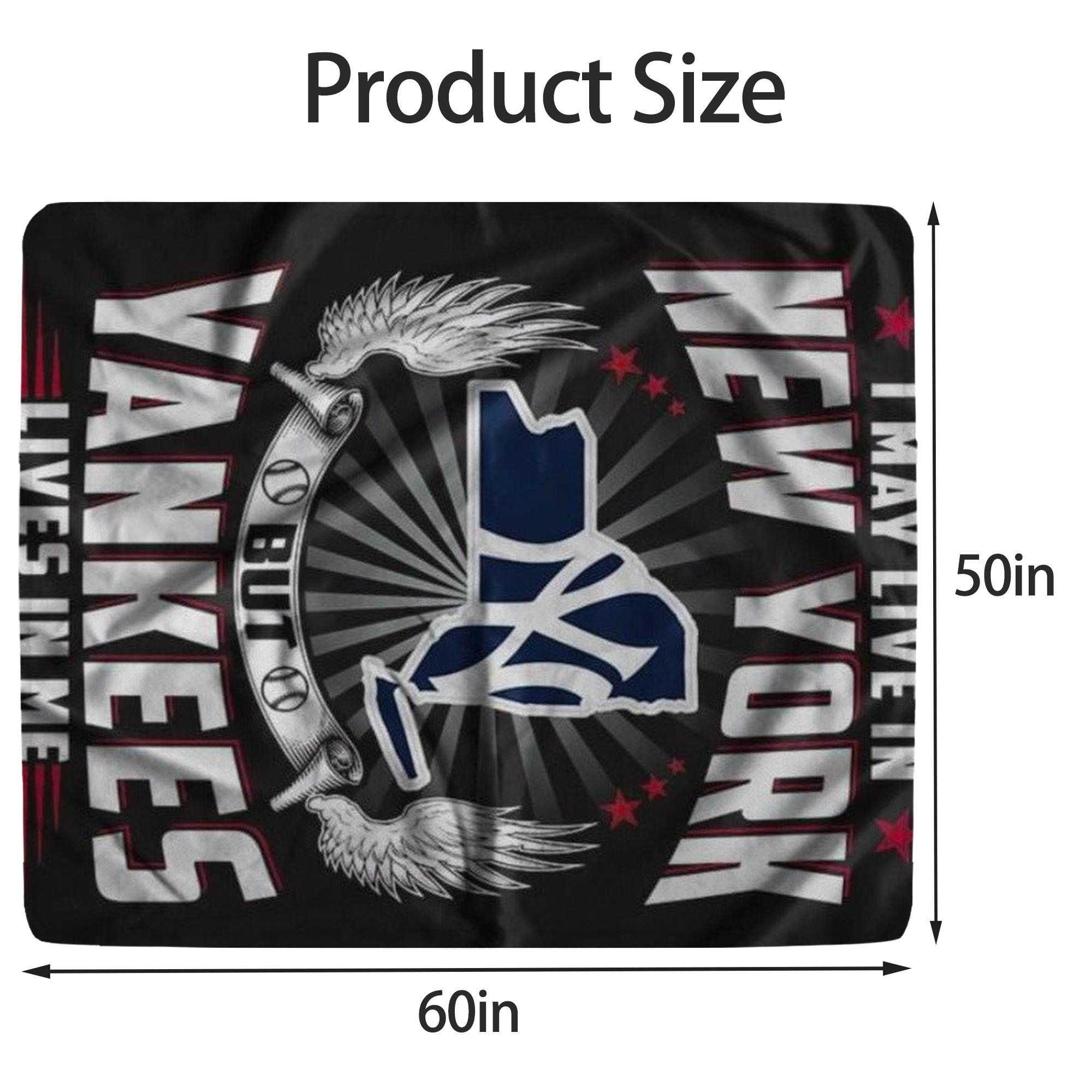 New York Yankees 320 Soft Fleece Throw Blanket 50 X 60 Inch – Super Soft, Lightweight, And Durable – Perfect For Sofa, Bed, Camping, And More – Ideal Gift For Family And Friends