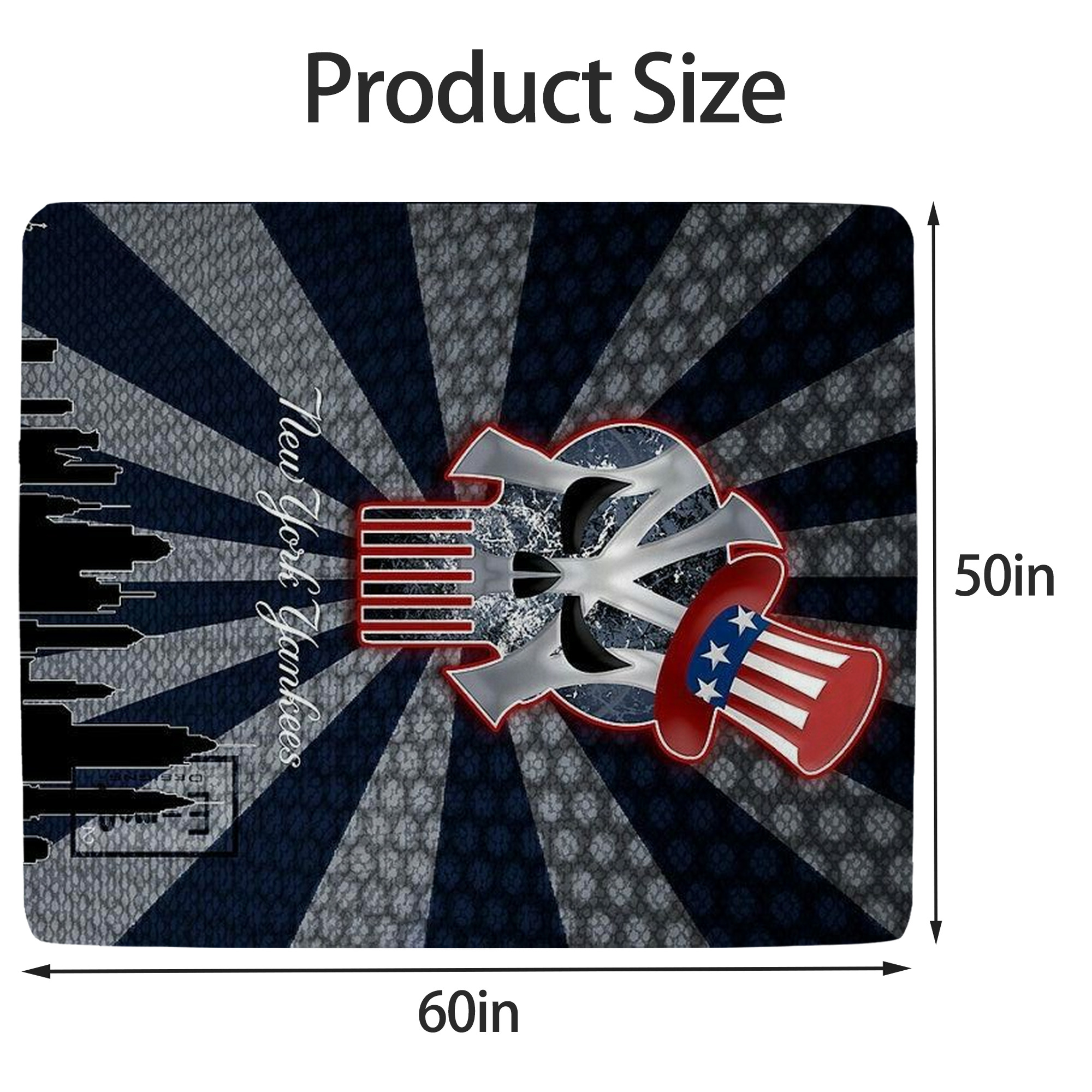 New York Yankees 340 Soft Fleece Throw Blanket 50 X 60 Inch – Super Soft, Lightweight, And Durable – Perfect For Sofa, Bed, Camping, And More – Ideal Gift For Family And Friends